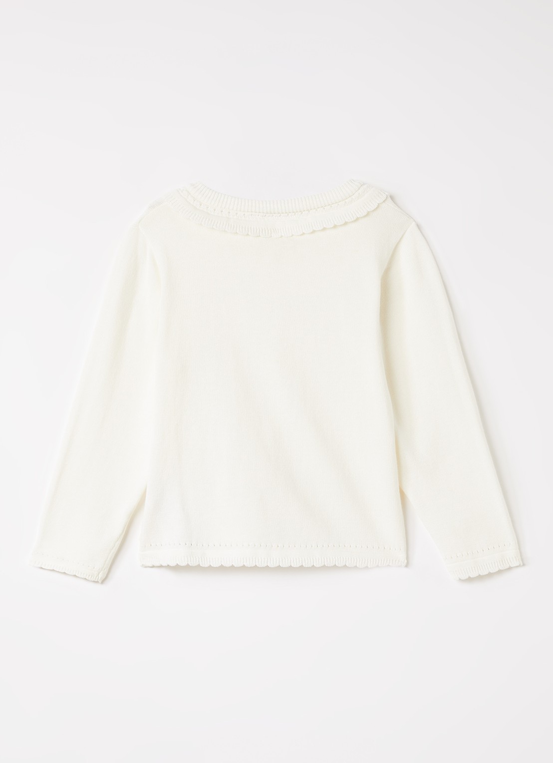 Lil 'Atelier NMFHao fijngebreid vest - achterkant 3 gebroken wit