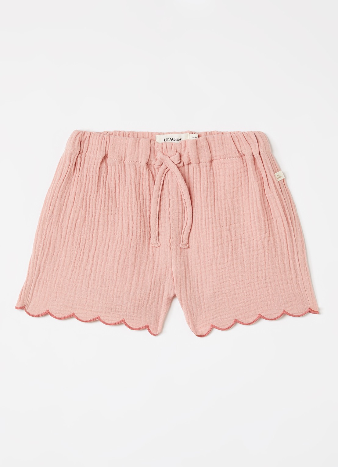 Lil 'Atelier NMFHiba loose fit korte broek - voorkant 2 zalmroze