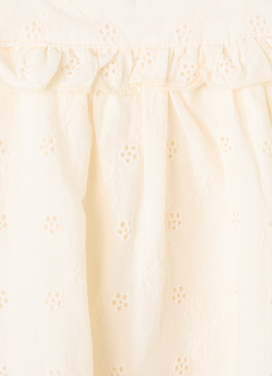 Lil 'Atelier NMFHosa tuniek met broderie - detail gebroken wit