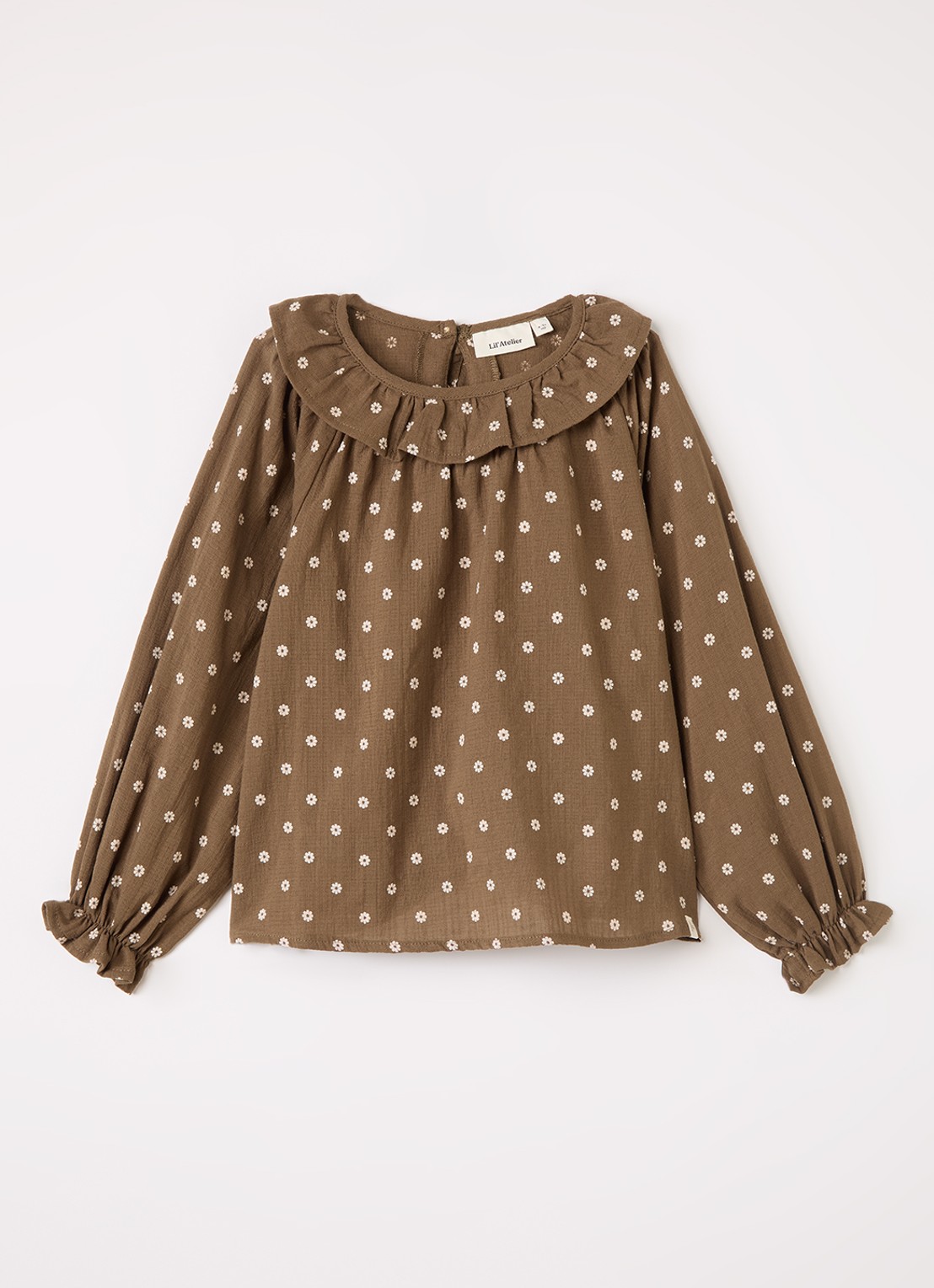 Lil 'Atelier NMFHulla top met print - voorkant 2 bruin