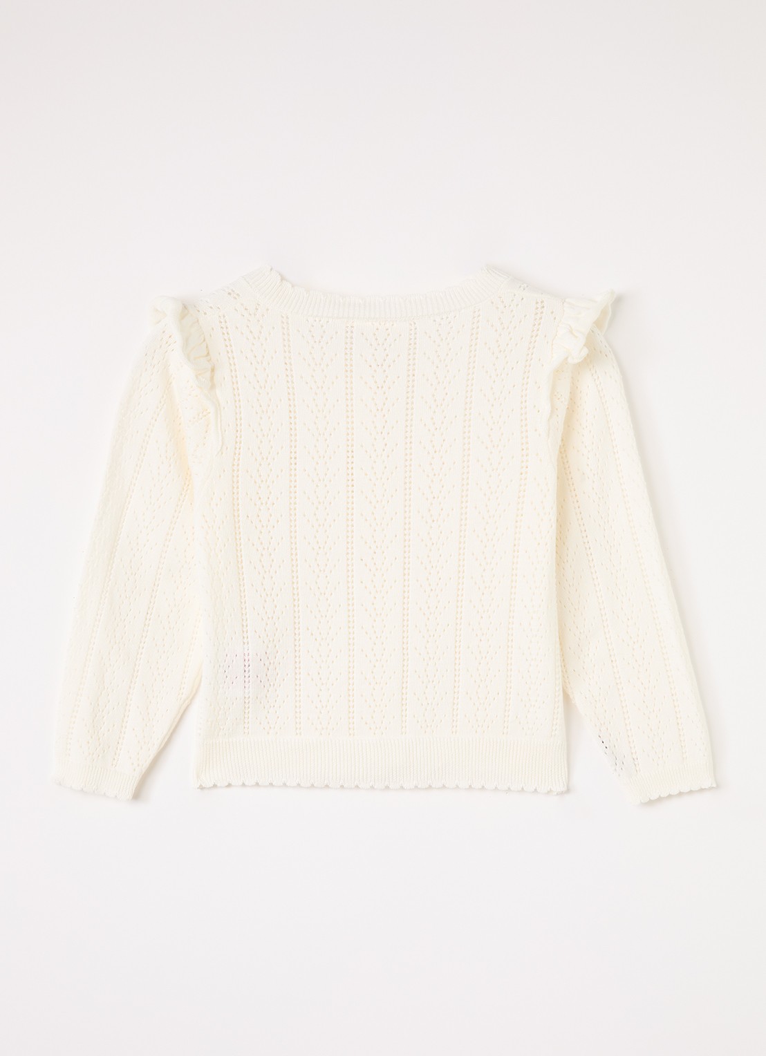 Lil 'Atelier NMFJela fijngebreid vest - achterkant ivoor