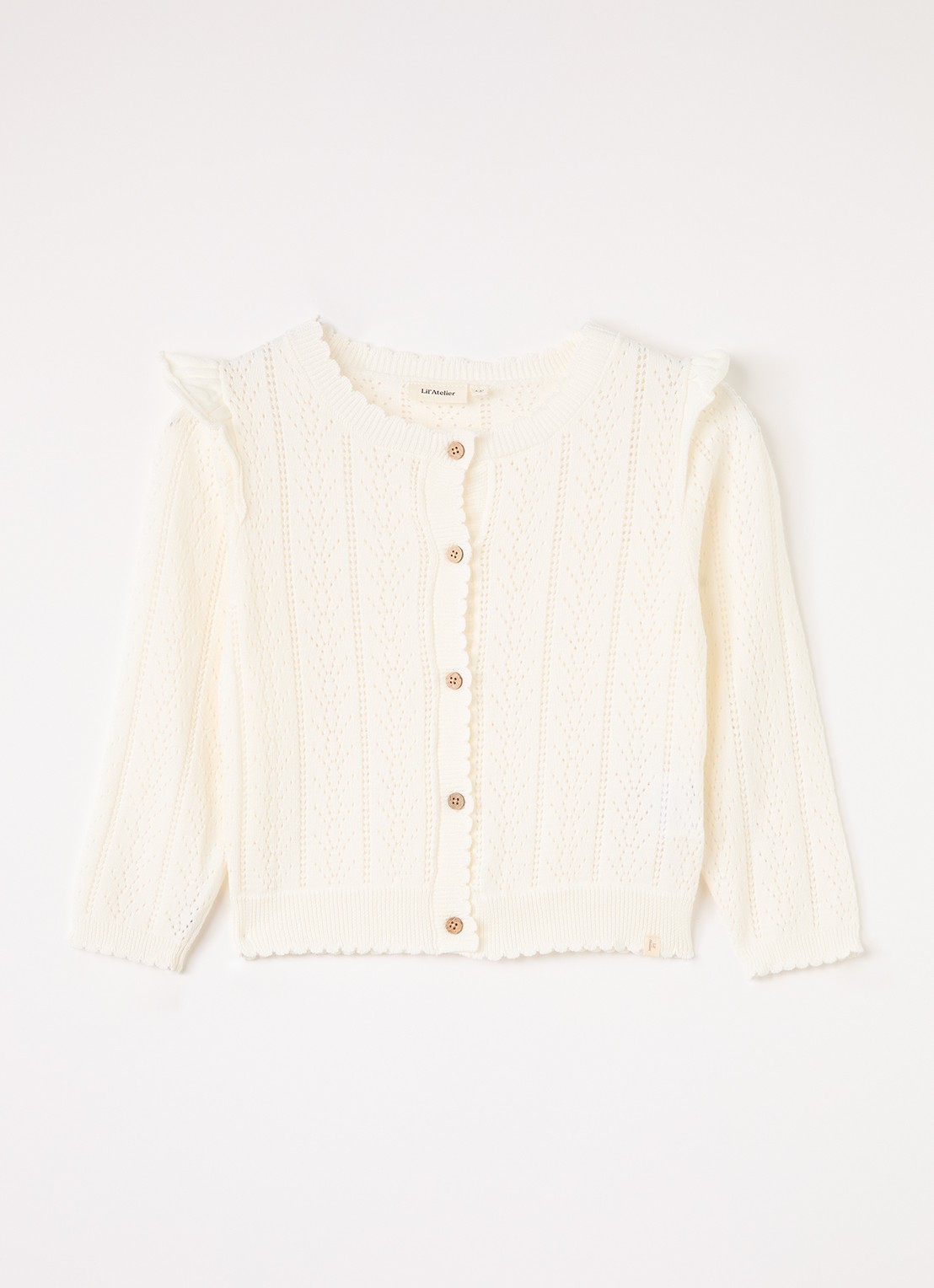 Lil 'Atelier NMFJela fijngebreid vest - voorkant 2 ivoor