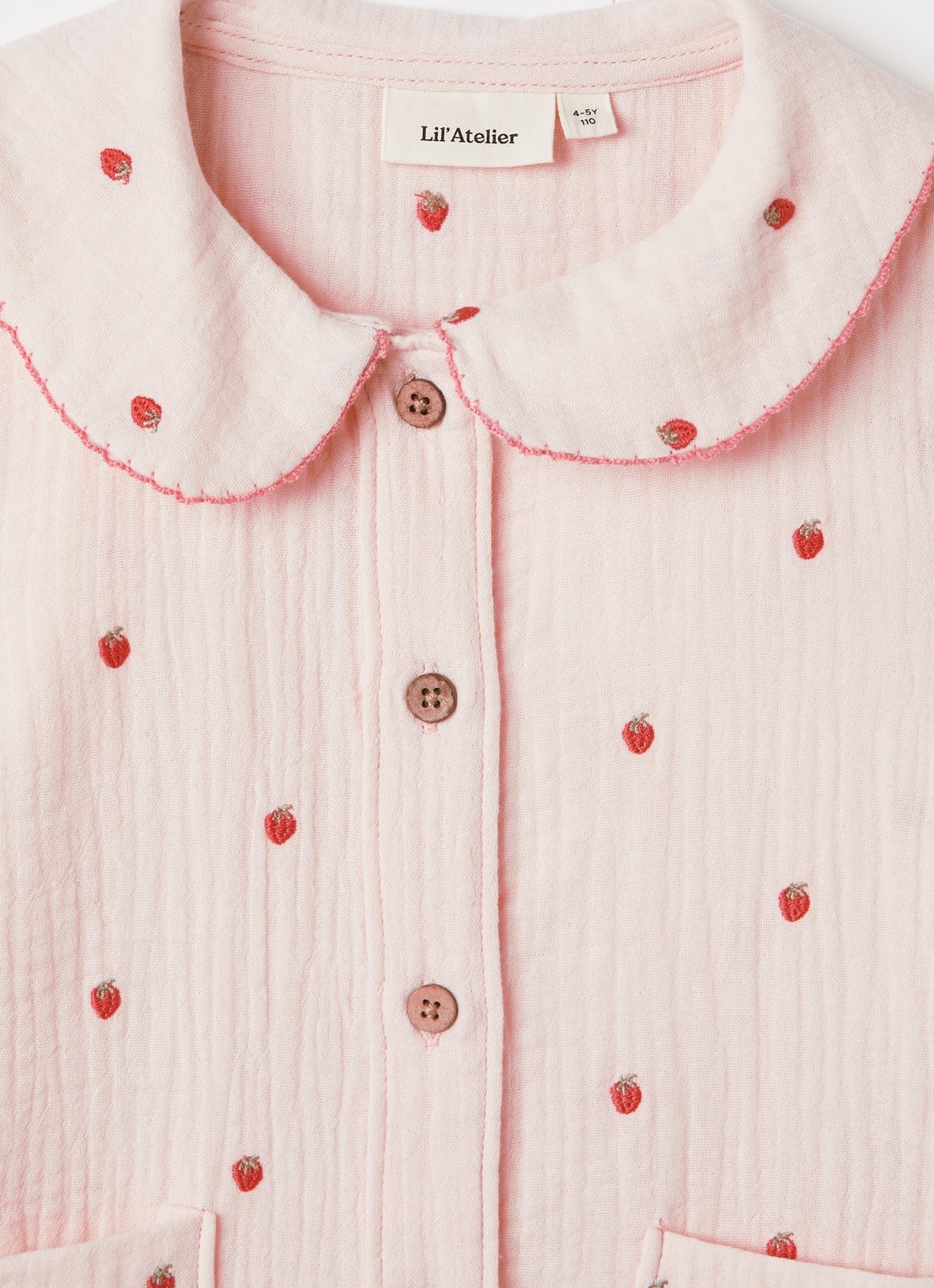 Lil 'Atelier NMFKamma blouse met print - detail lichtroze