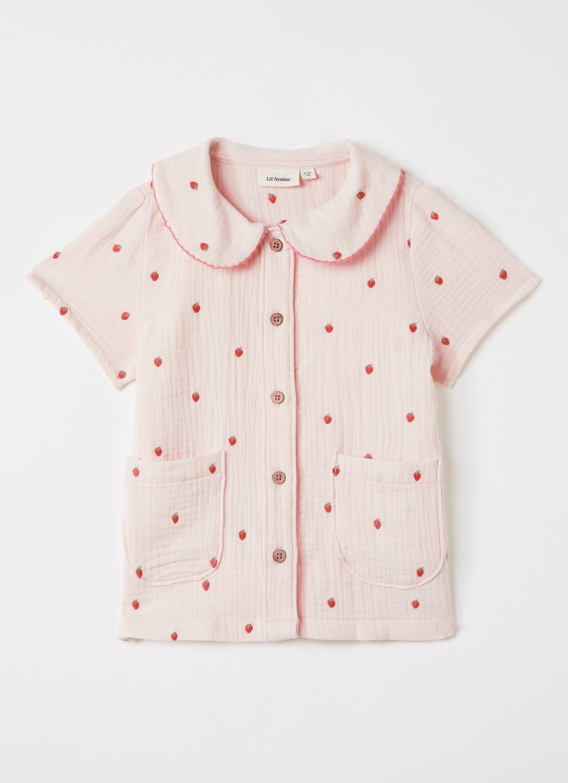 Lil 'Atelier NMFKamma blouse met print - voorkant 2 lichtroze