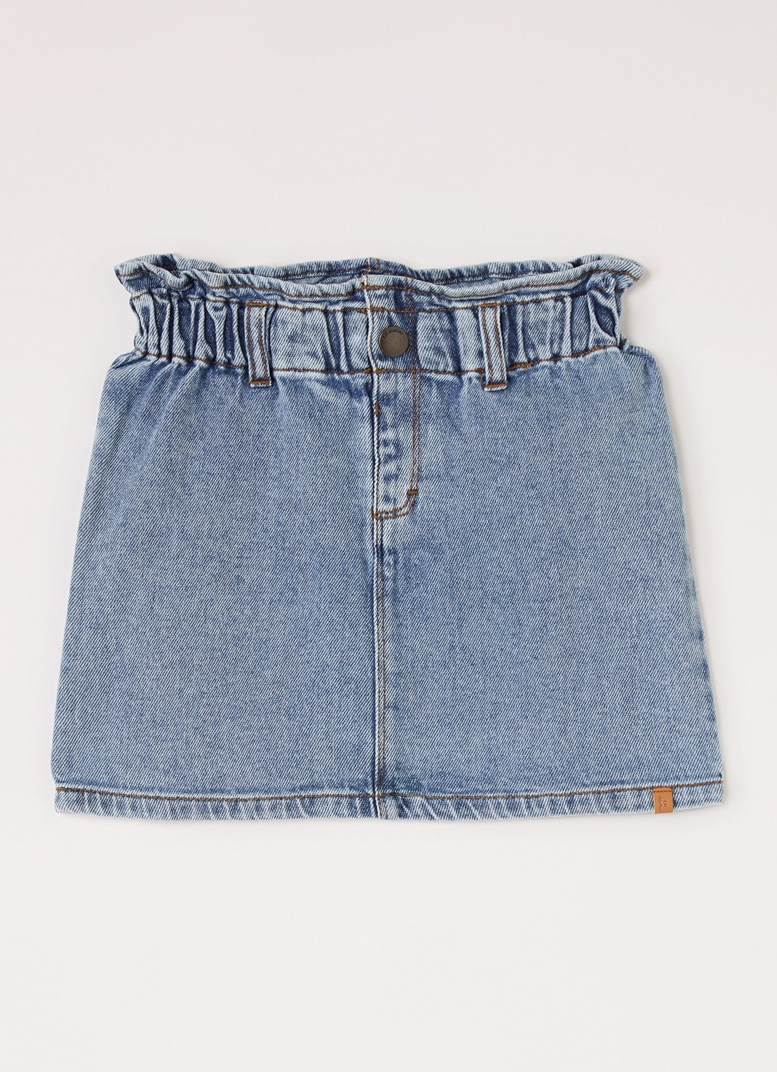 Lil 'Atelier NMFKarole mini spijkerrok  - voorkant indigo