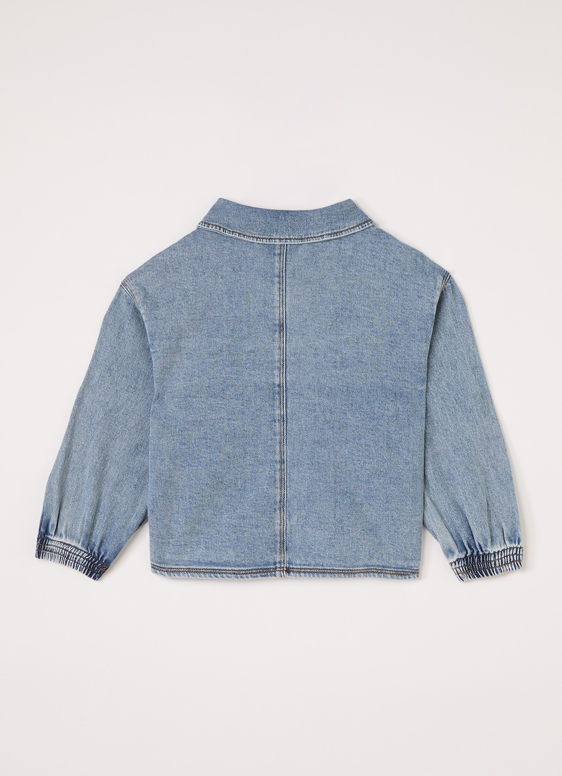 Lil 'Atelier NMFKarole overshirt van denim - achterkant 3 indigo