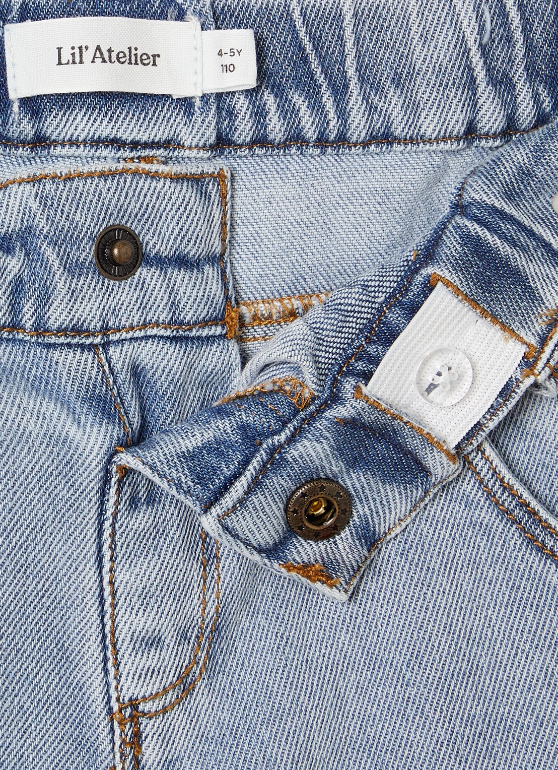Lil 'Atelier NMFKarole straight leg jeans - detail 3 indigo