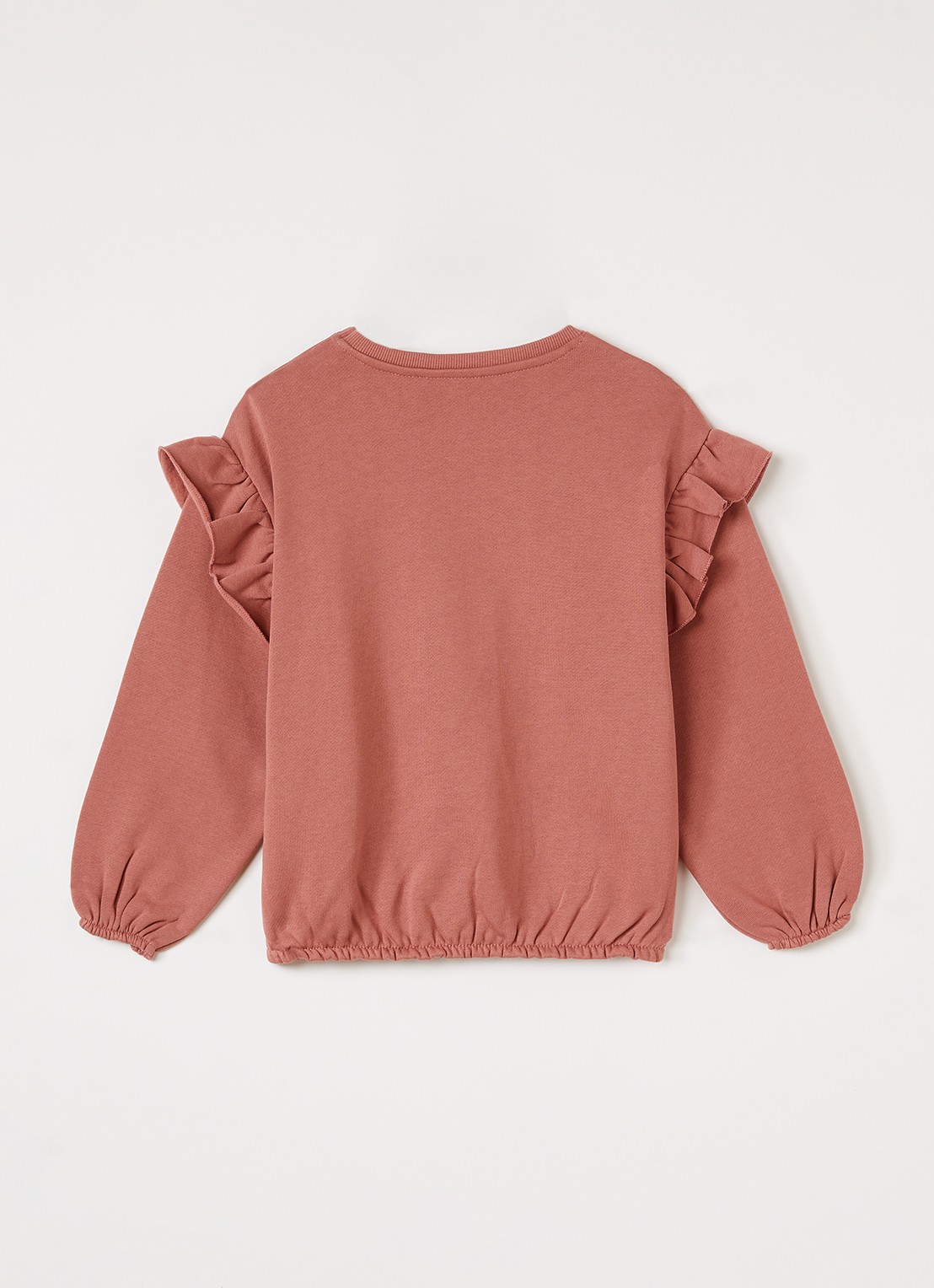 Lil 'Atelier NMFKilano sweater met ruches - voorkant 3 roze