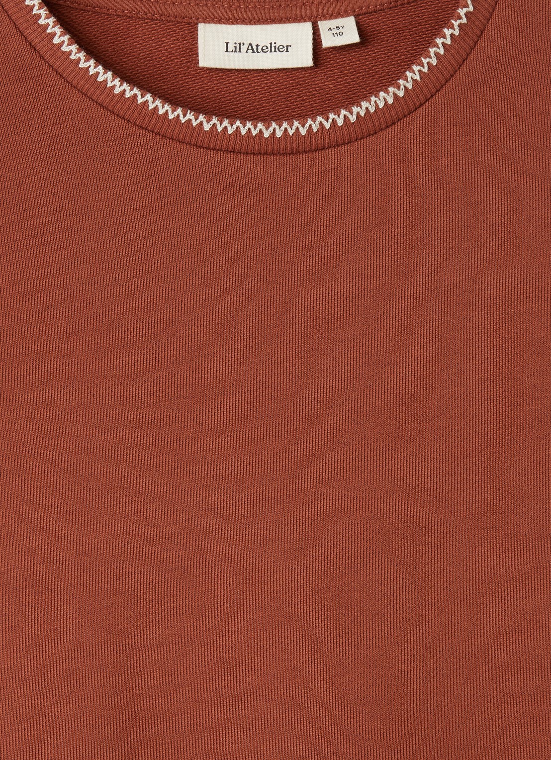 Lil 'Atelier NMFKilano trui-jurk - detail 3 oranjebruin