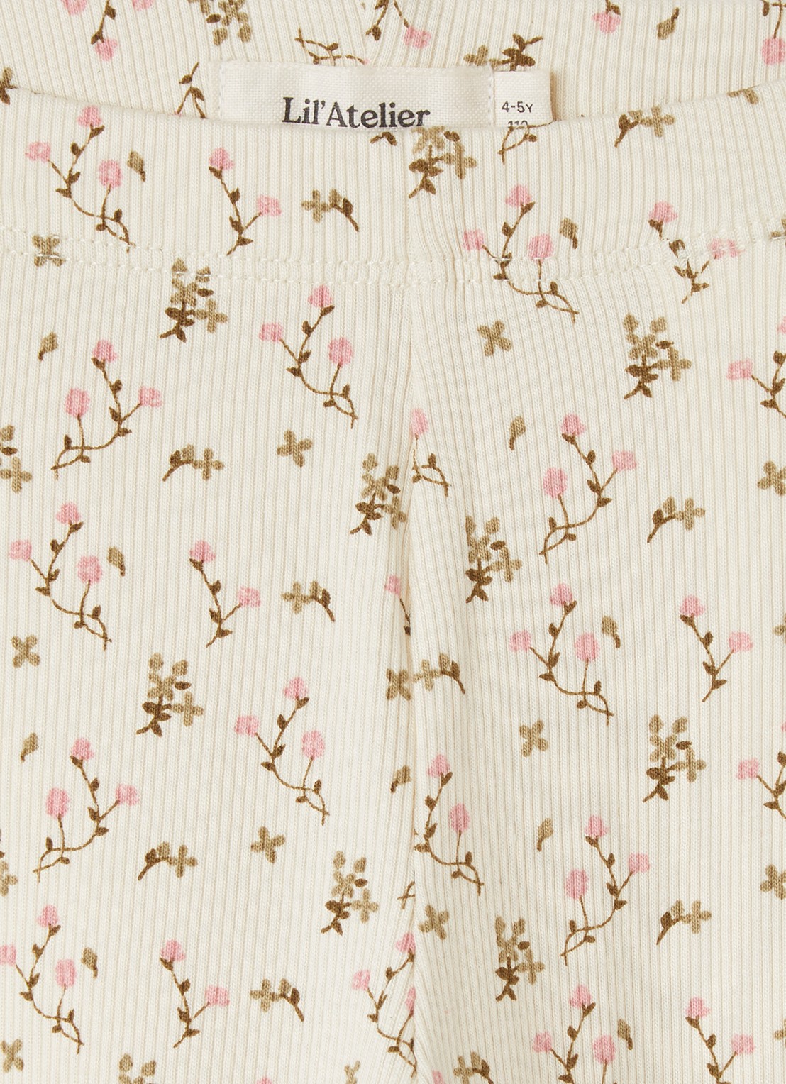 Lil 'Atelier NMFLago legging met bloemenprint - detail 3 gebroken wit