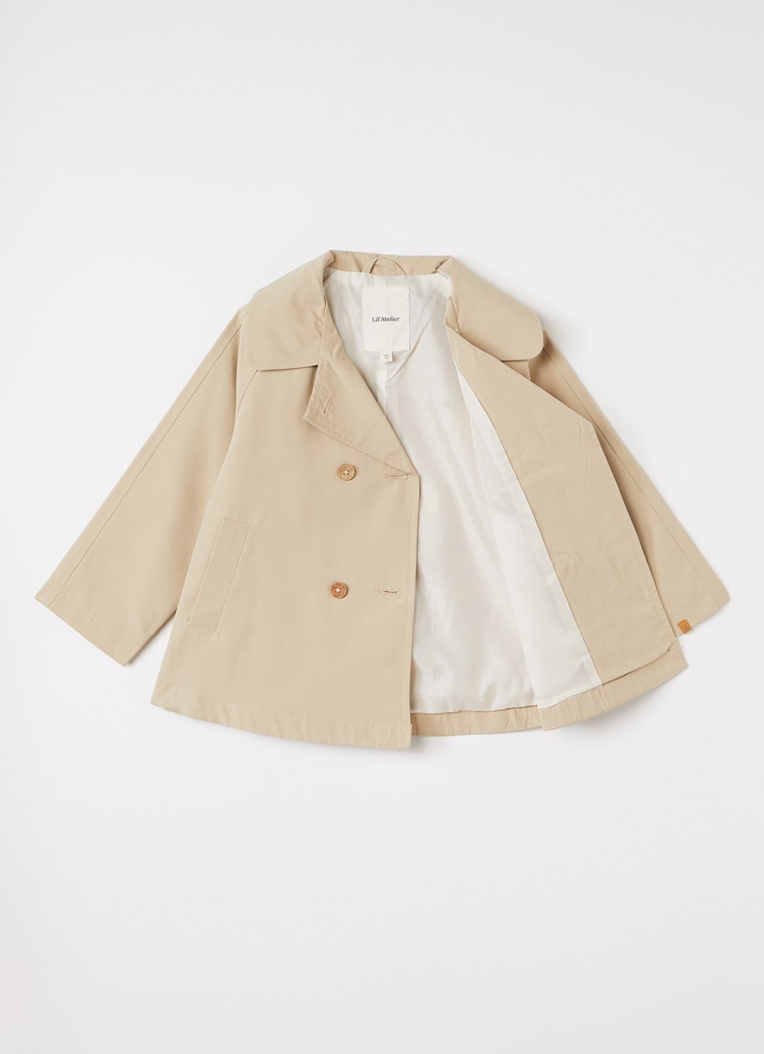 Lil 'Atelier NMFLamadelin trenchcoat met steekzakken - detail 2 beige