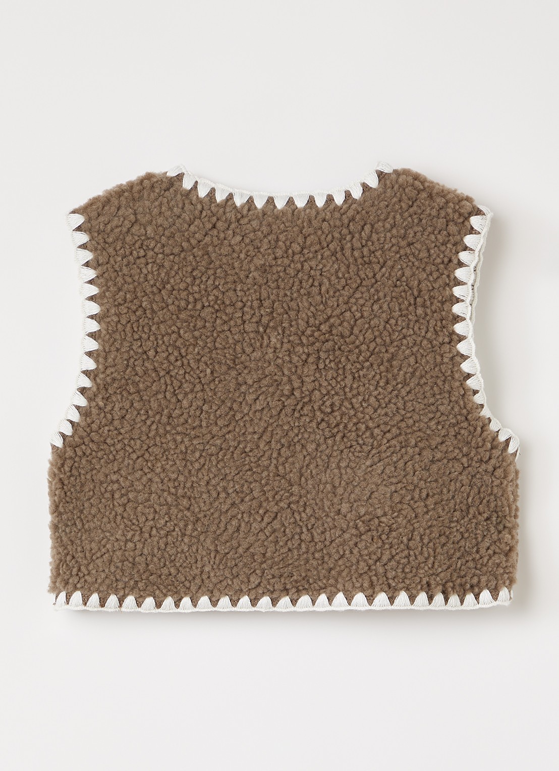 Lil 'Atelier NMFLayo bodywarmer van teddy - achterkant 5 lichtbruin