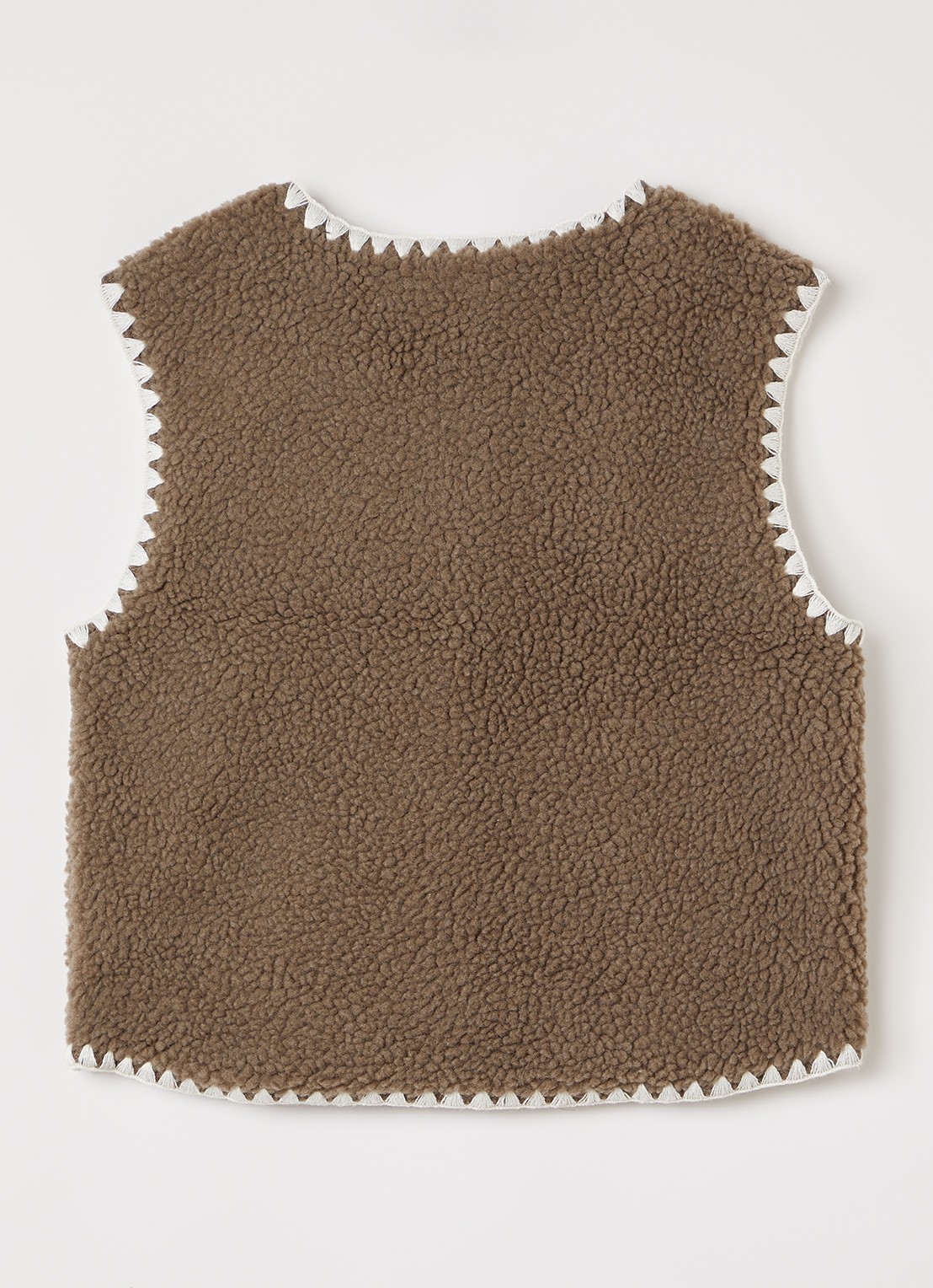 Lil 'Atelier NMFLayo bodywarmer van teddy - achterkant 3 lichtbruin
