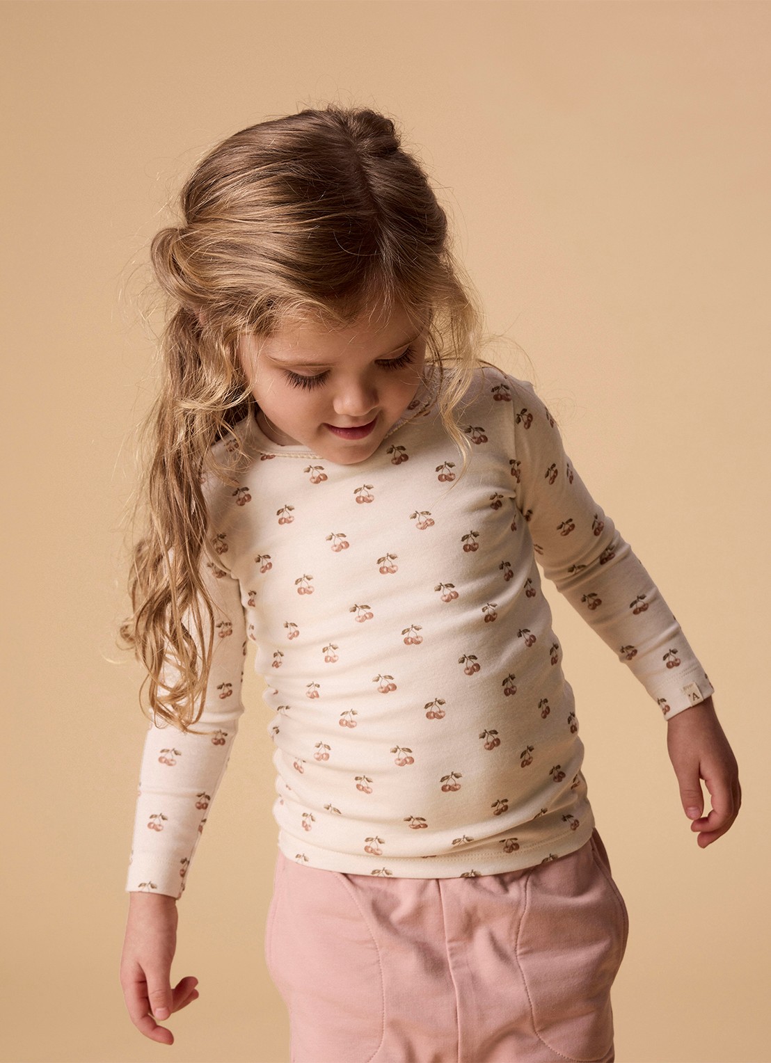 Lil 'Atelier NMFLayo longsleeve met print - voorkant 2 gebroken wit