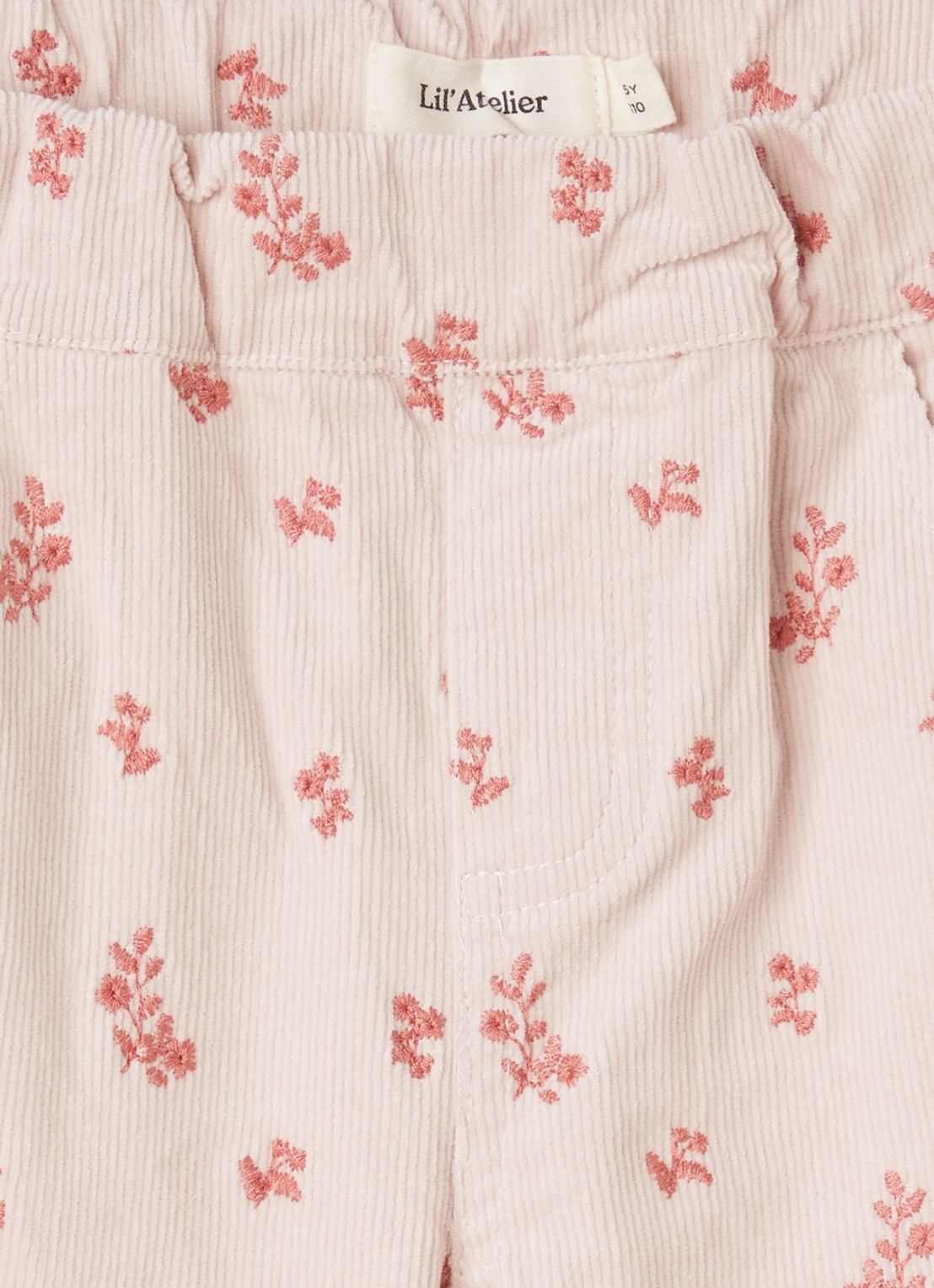 Lil 'Atelier NMFNelly wide fit broek van corduroy - detail 3 violet