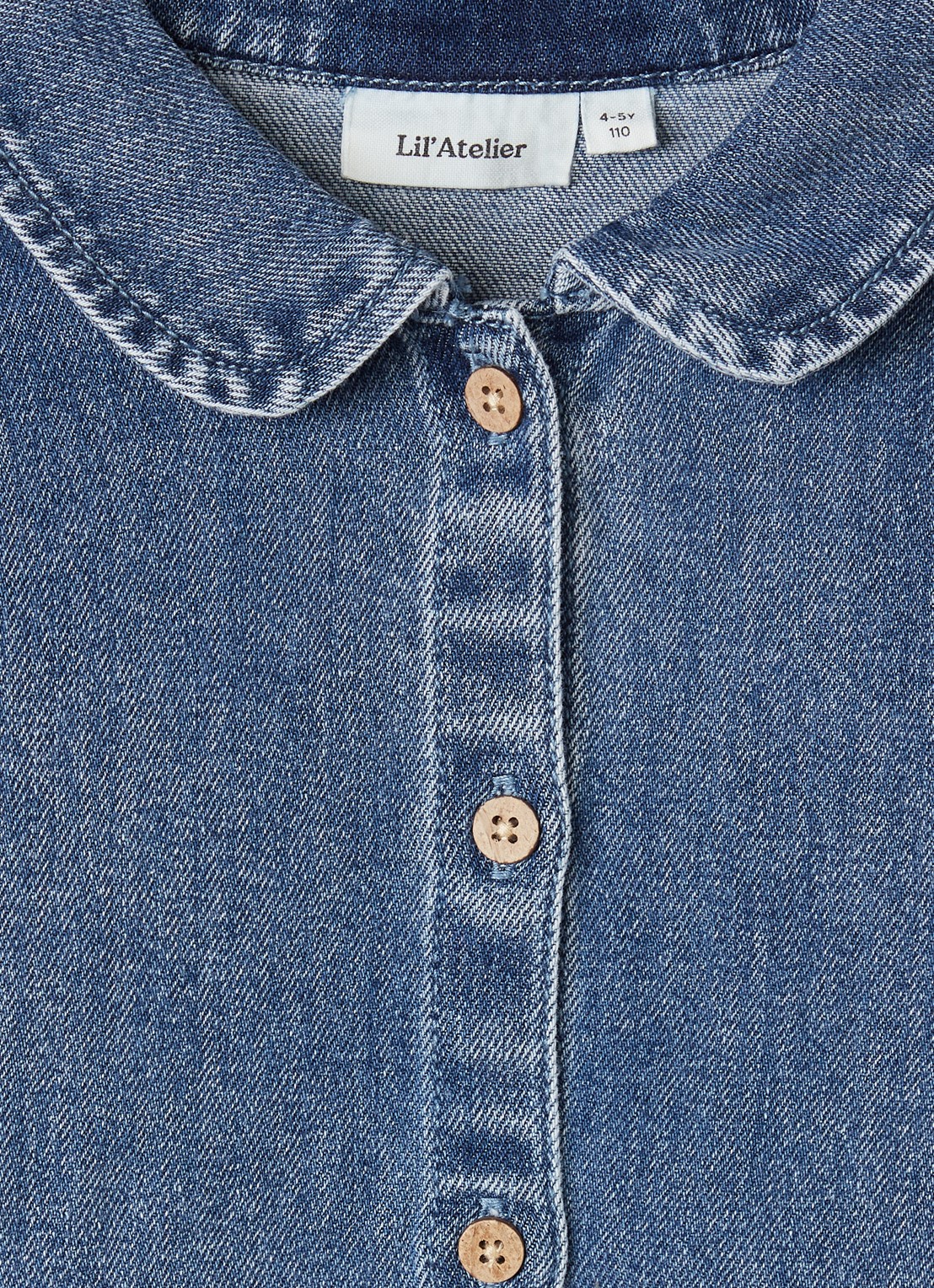 Lil 'Atelier NMFObello blouse van denim - detail indigo