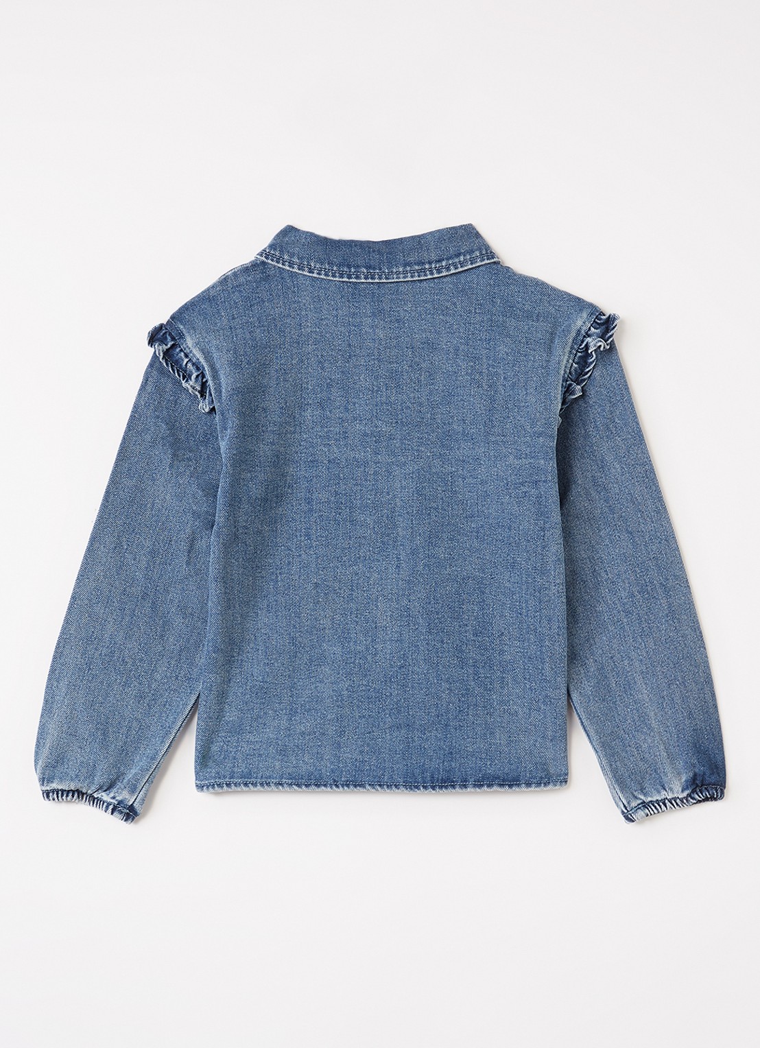 Lil 'Atelier NMFObello blouse van denim - voorkant 3 indigo