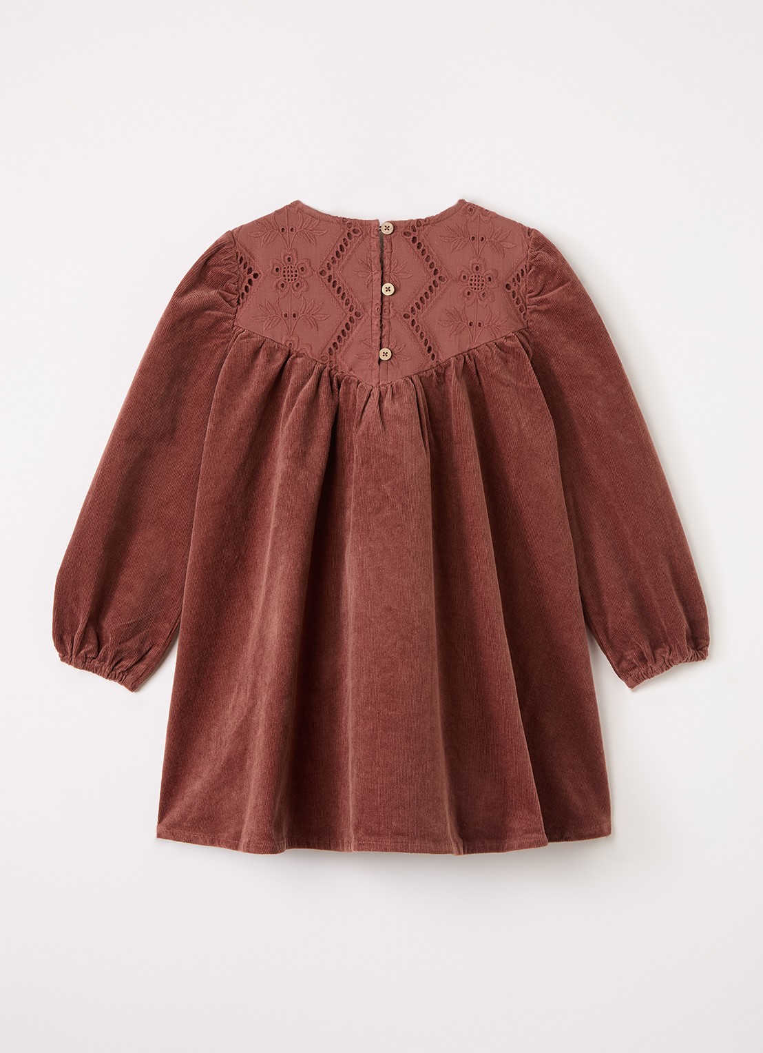 Lil 'Atelier NMFOnellas jurk met opengewerkt dessin - voorkant 3 rood