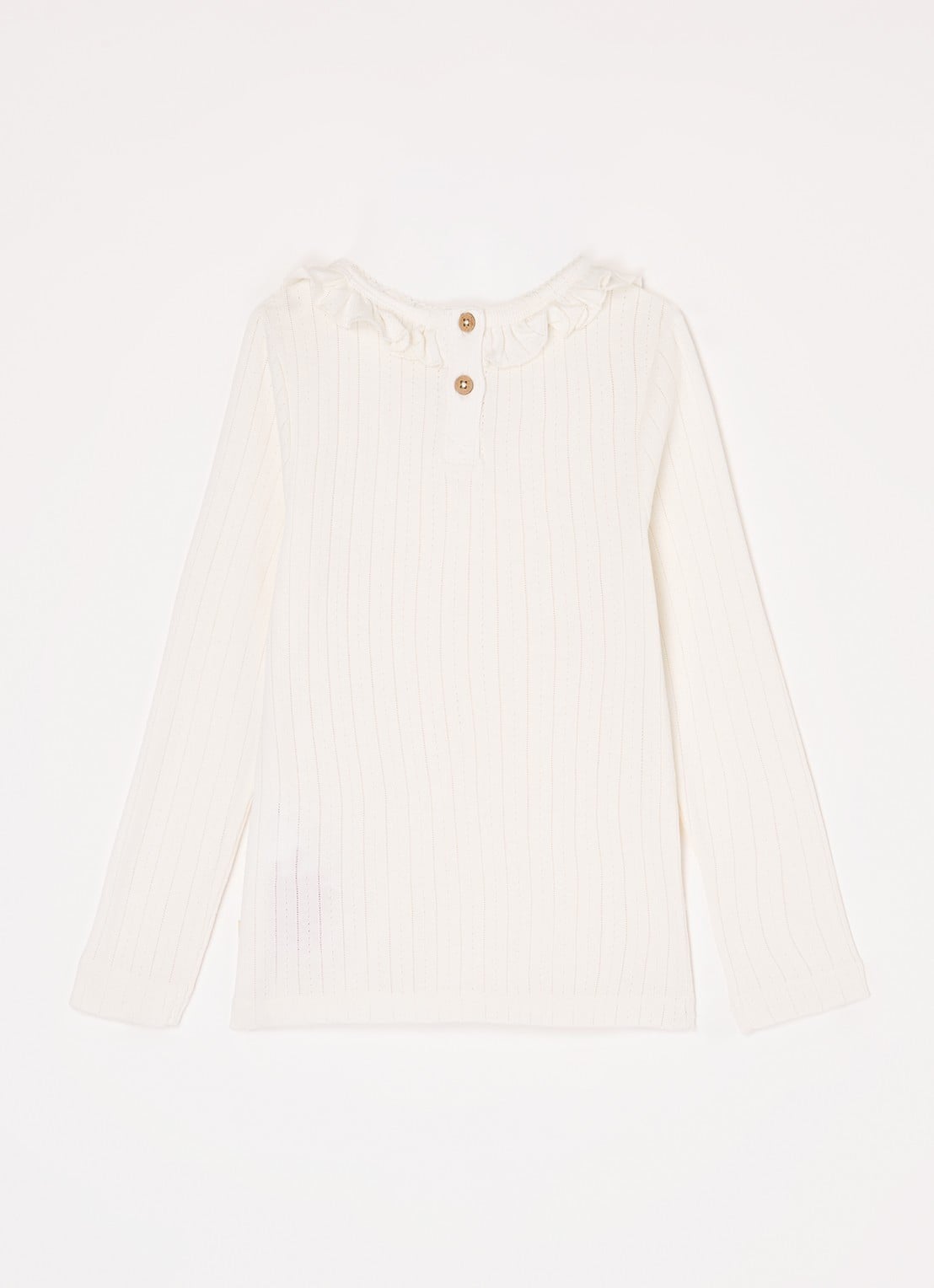 Lil 'Atelier NMFRachel top in  katoenblend - achterkant 4 gebroken wit