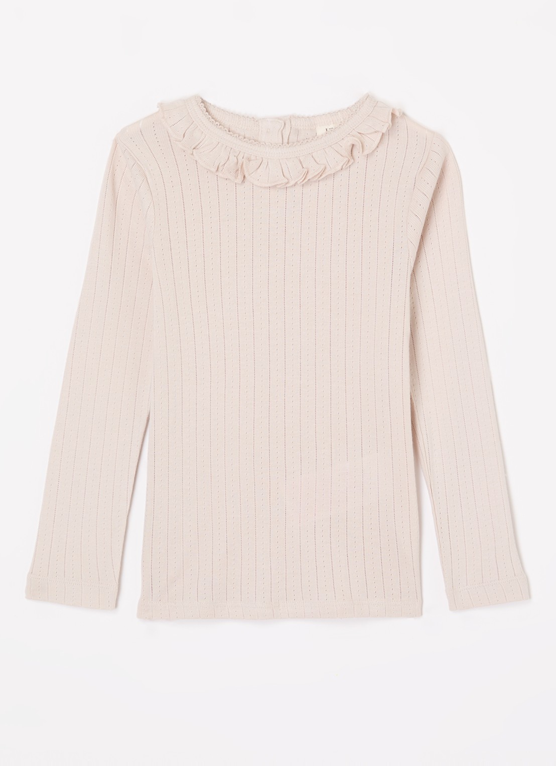 Lil 'Atelier NMFRachel top in  katoenblend - voorkant 2 beige