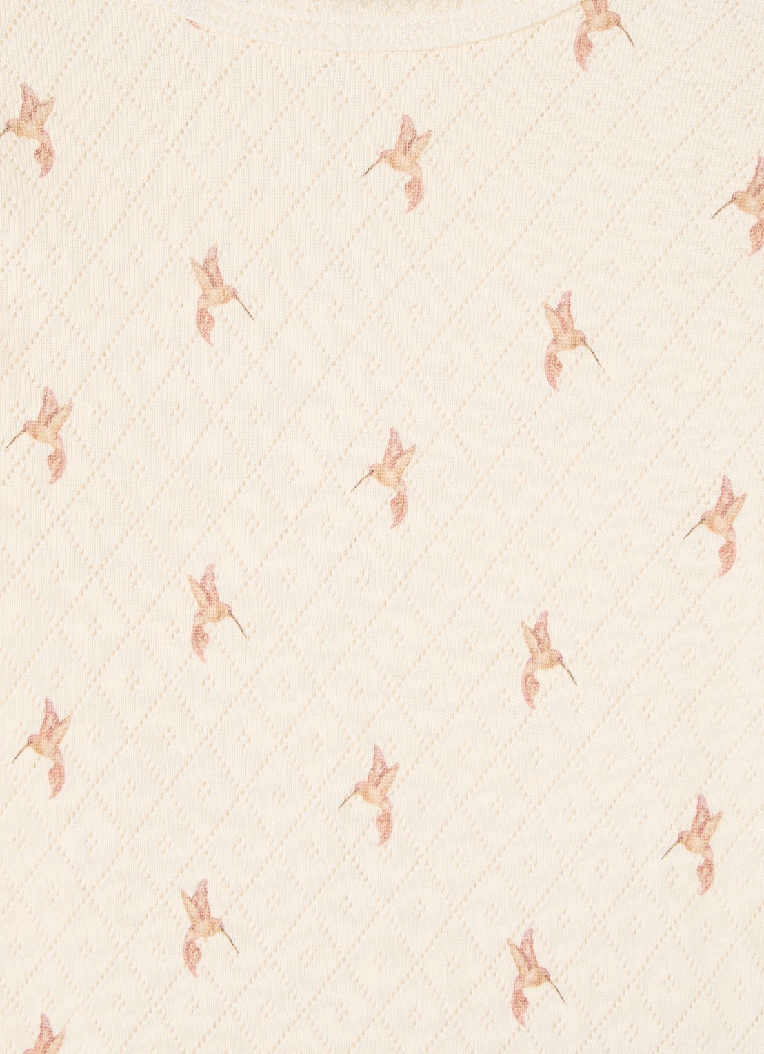 Lil 'Atelier NMFRachello Tyl longsleeve met print - detail ivoor