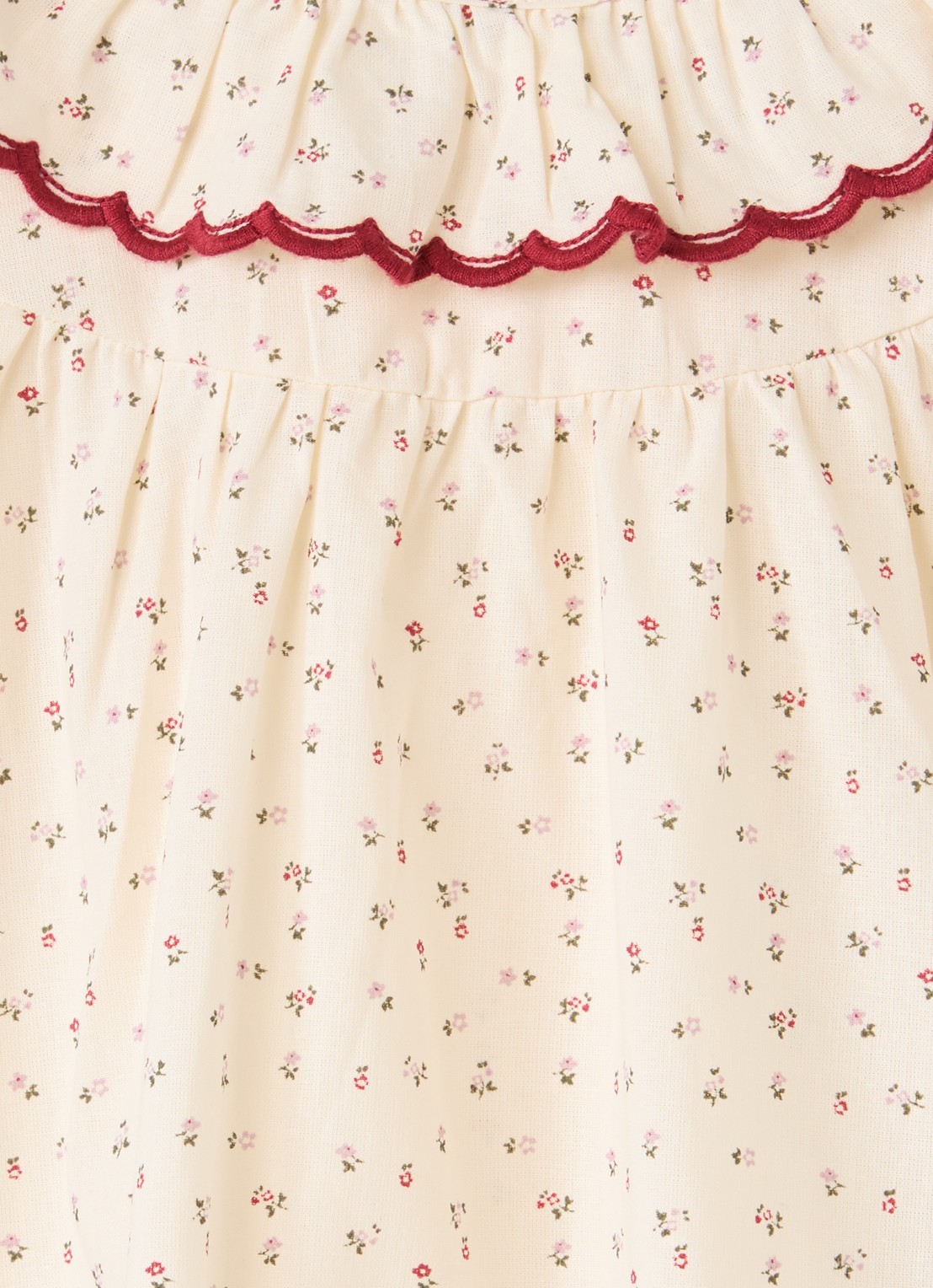 Lil 'Atelier NMFRasia tuniek met bloemenprint - detail 3 gebroken wit