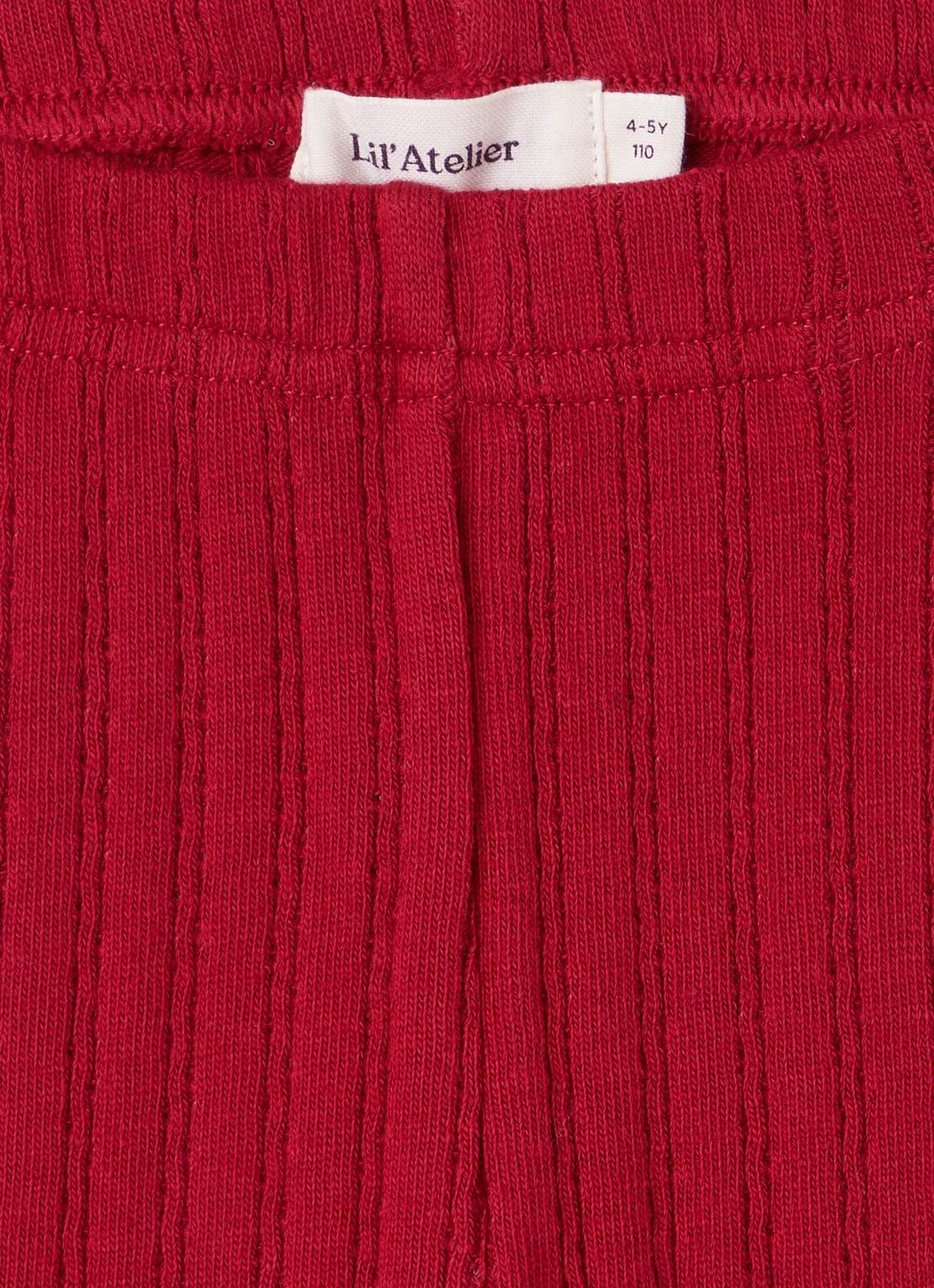 Lil 'Atelier NMFRita flared fit legging met ribstructuur - detail 3 rood