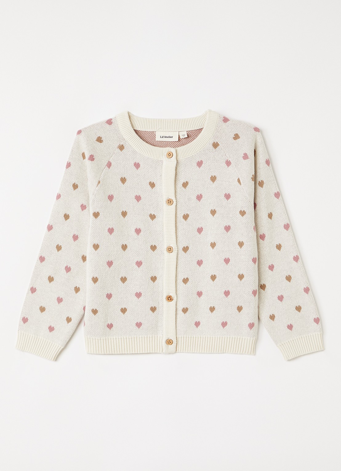 Lil 'Atelier NMFSaran fijngebreid vest met ingebreid patroon - voorkant 2 grijs