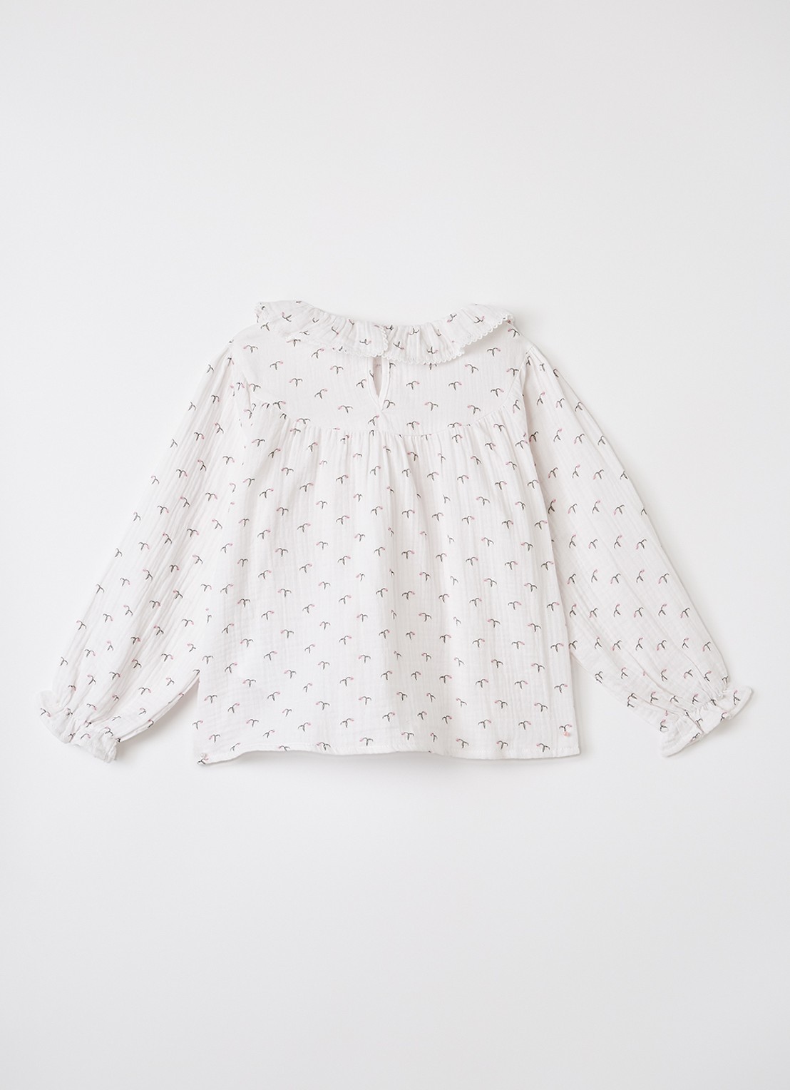 Lil 'Atelier NMFSolina tuniek met print - voorkant 2 gebroken wit