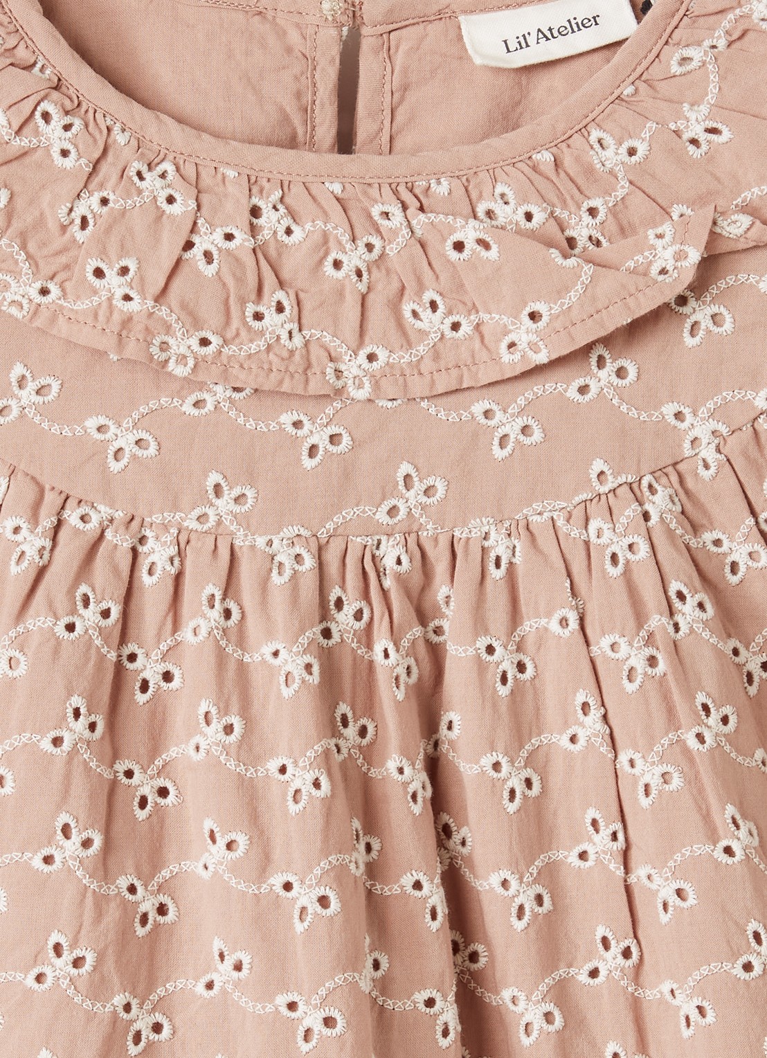 Lil 'Atelier NMFTessie tuniek met bloemborduring - detail oudroze