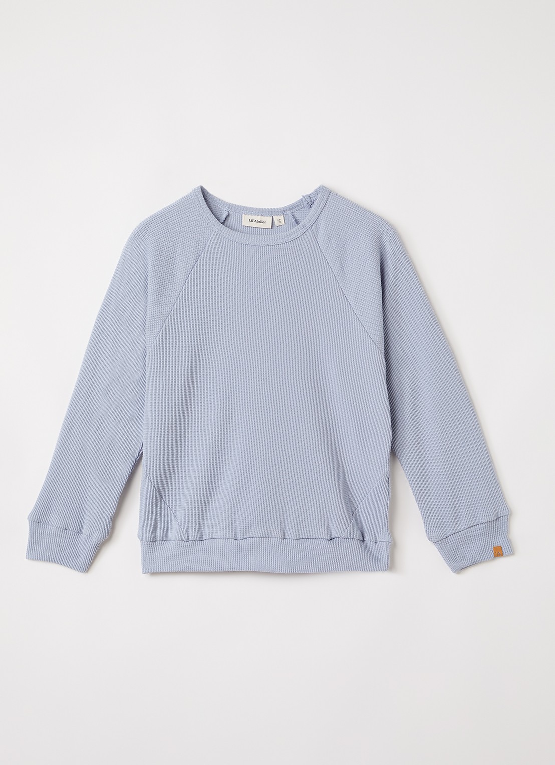 Lil 'Atelier NMMBalto longsleeve met structuur - voorkant lichtblauw