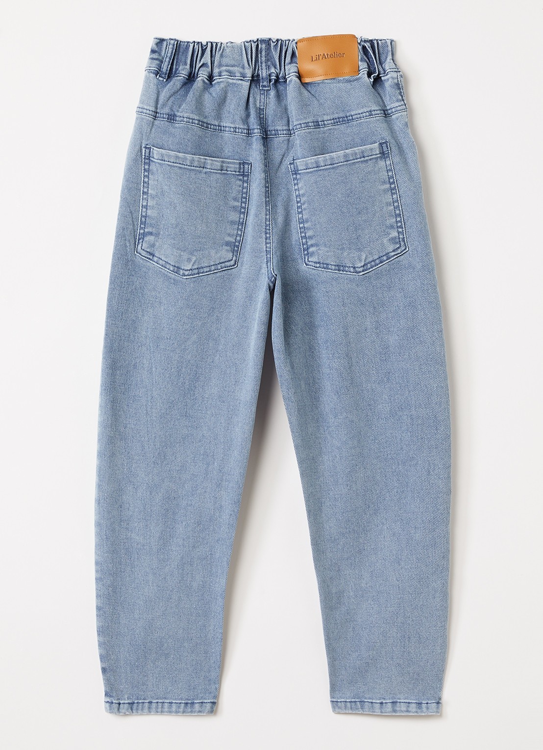 Lil 'Atelier NMMDeva straight leg jeans met steekzakken - achterkant blauw