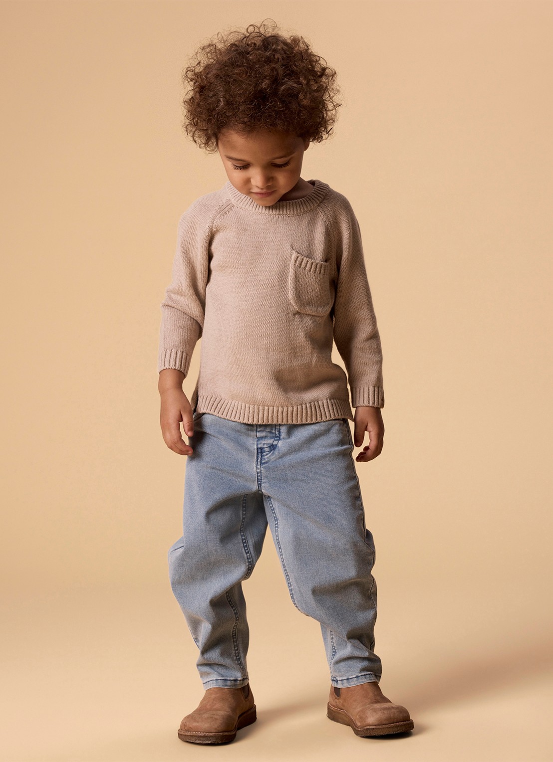 Lil 'Atelier NMMDeva straight leg jeans met steekzakken - voorkant 5 blauw