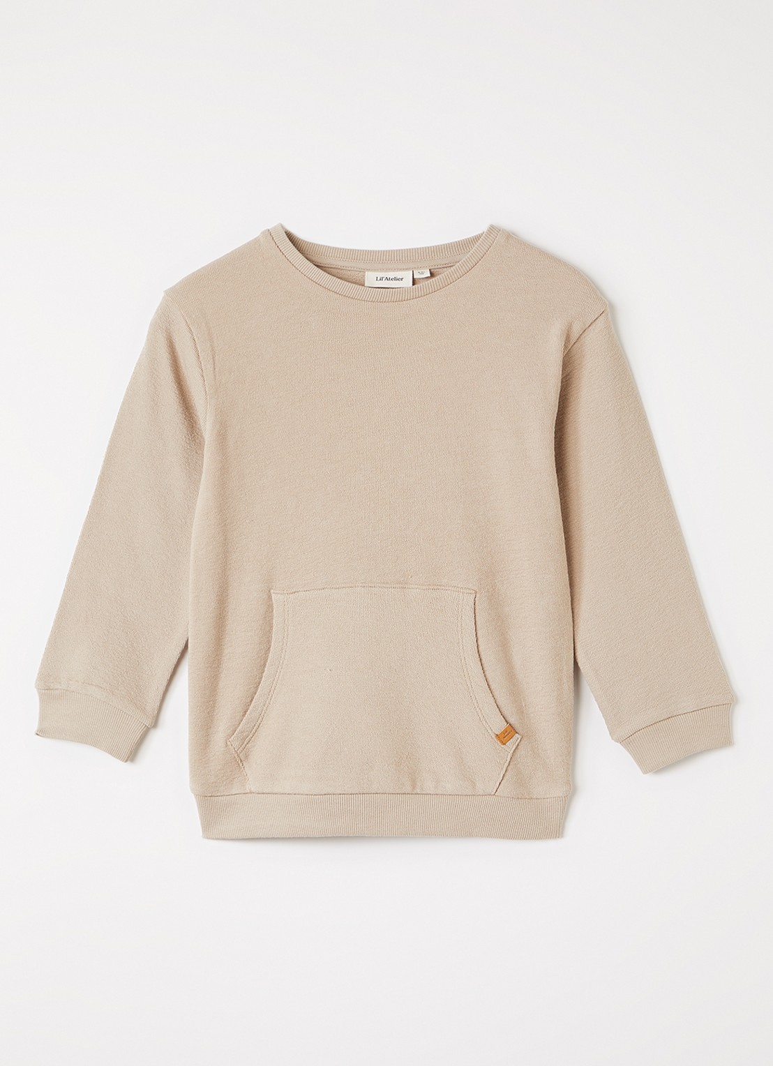 Lil 'Atelier NMMDias grofgebreide trui - voorkant 2 beige
