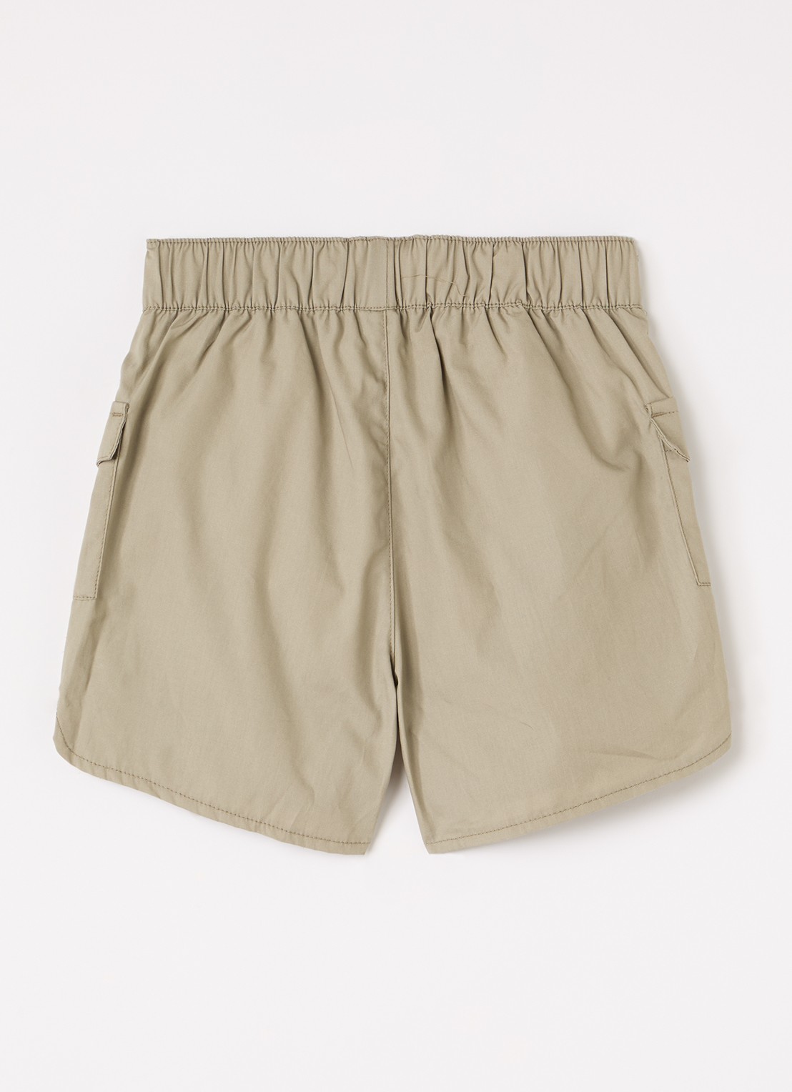 Lil 'Atelier NMMFandy Leo loose fit korte cargobroek met klepzakken - voorkant 3 khaki