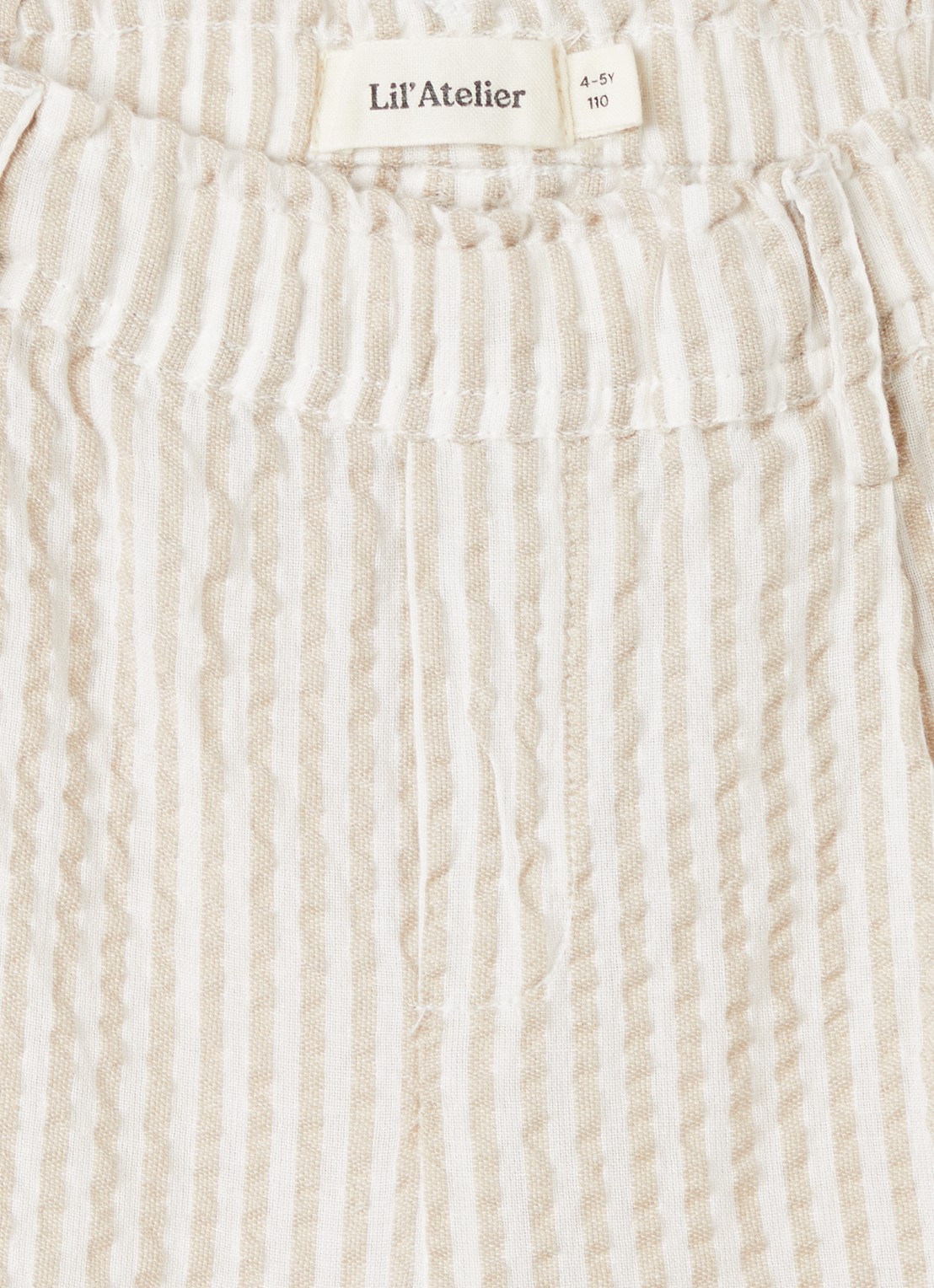 Lil 'Atelier NMMFausto loose fit korte broek - detail 4 beige