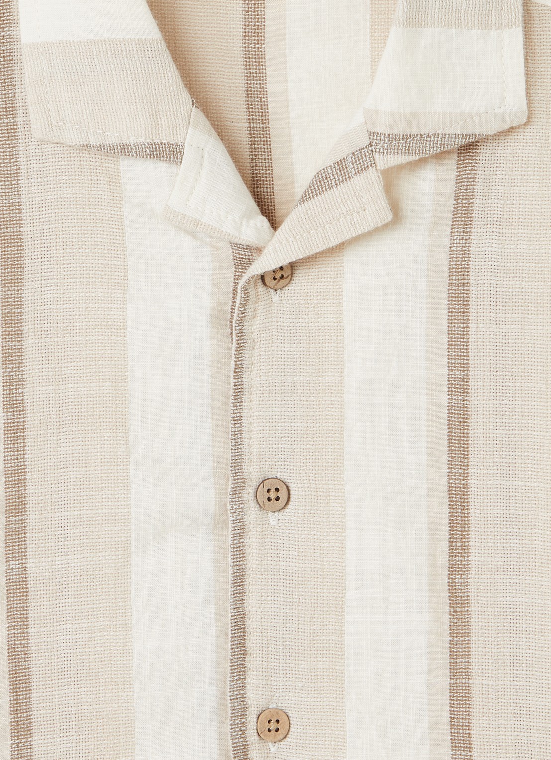 Lil 'Atelier NMMFibert overhemd met streepprint - detail beige