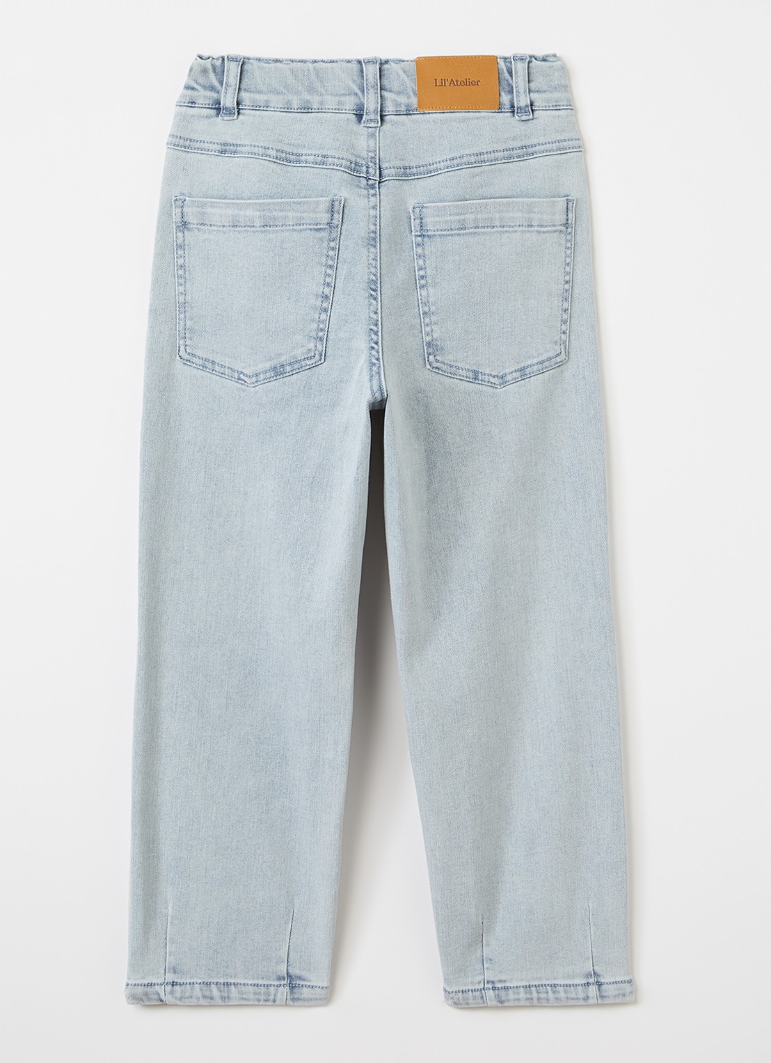 Lil 'Atelier NMMFrances loose fit jeans met lichte wassing - voorkant 2 indigo