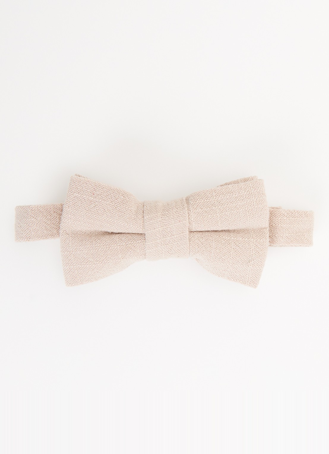 Lil 'Atelier NMMFreddie vlinderdas in linnenblend - voorkant beige