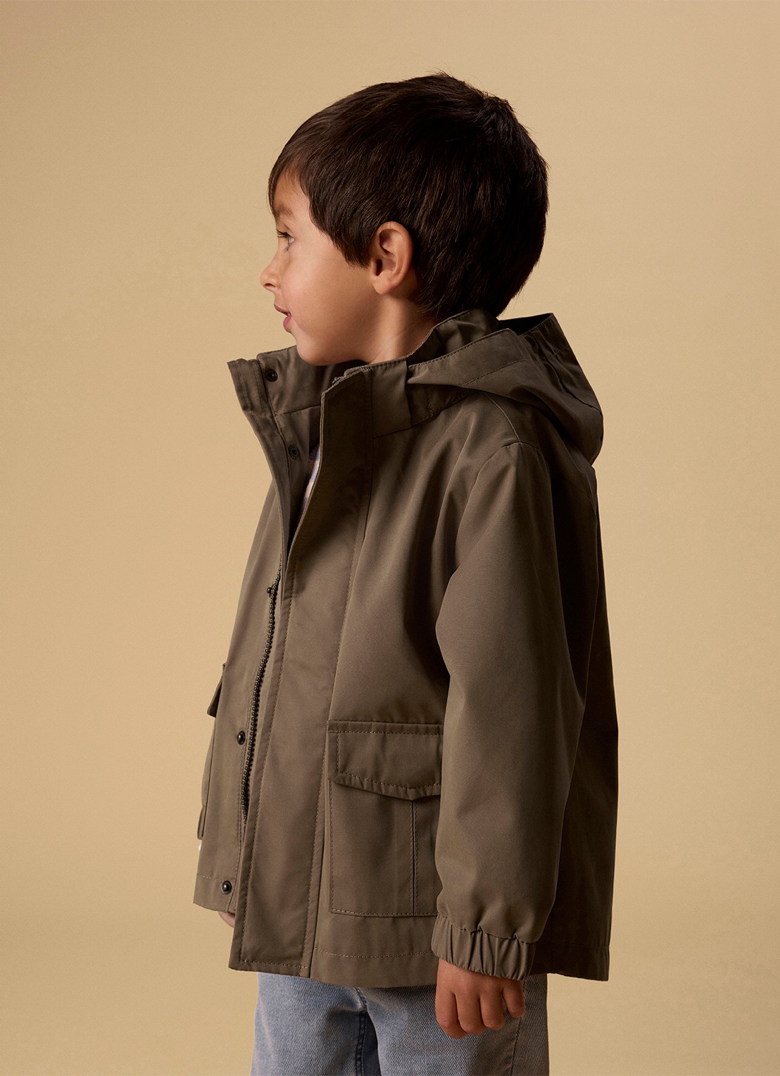 Lil 'Atelier NMMGolo jack met klepzakken - voorkant 4 zand