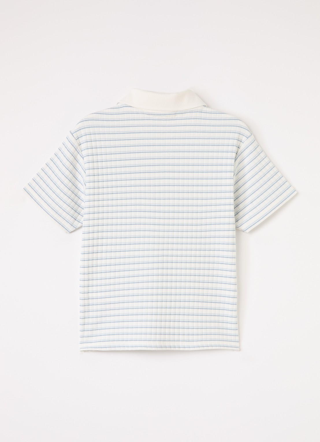 Lil 'Atelier NMMHaldur polo met streepprint - voorkant 3 ivoor