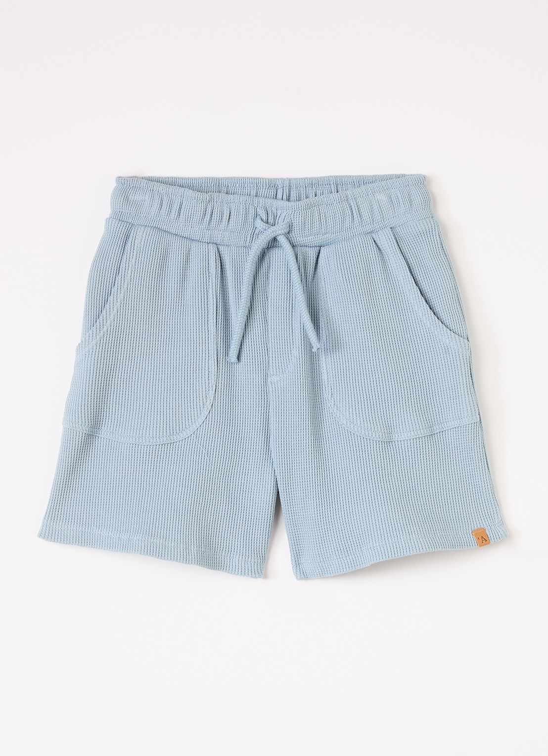 Lil 'Atelier NMMHarun loose fit korte joggingbroek - voorkant 2 lichtblauw