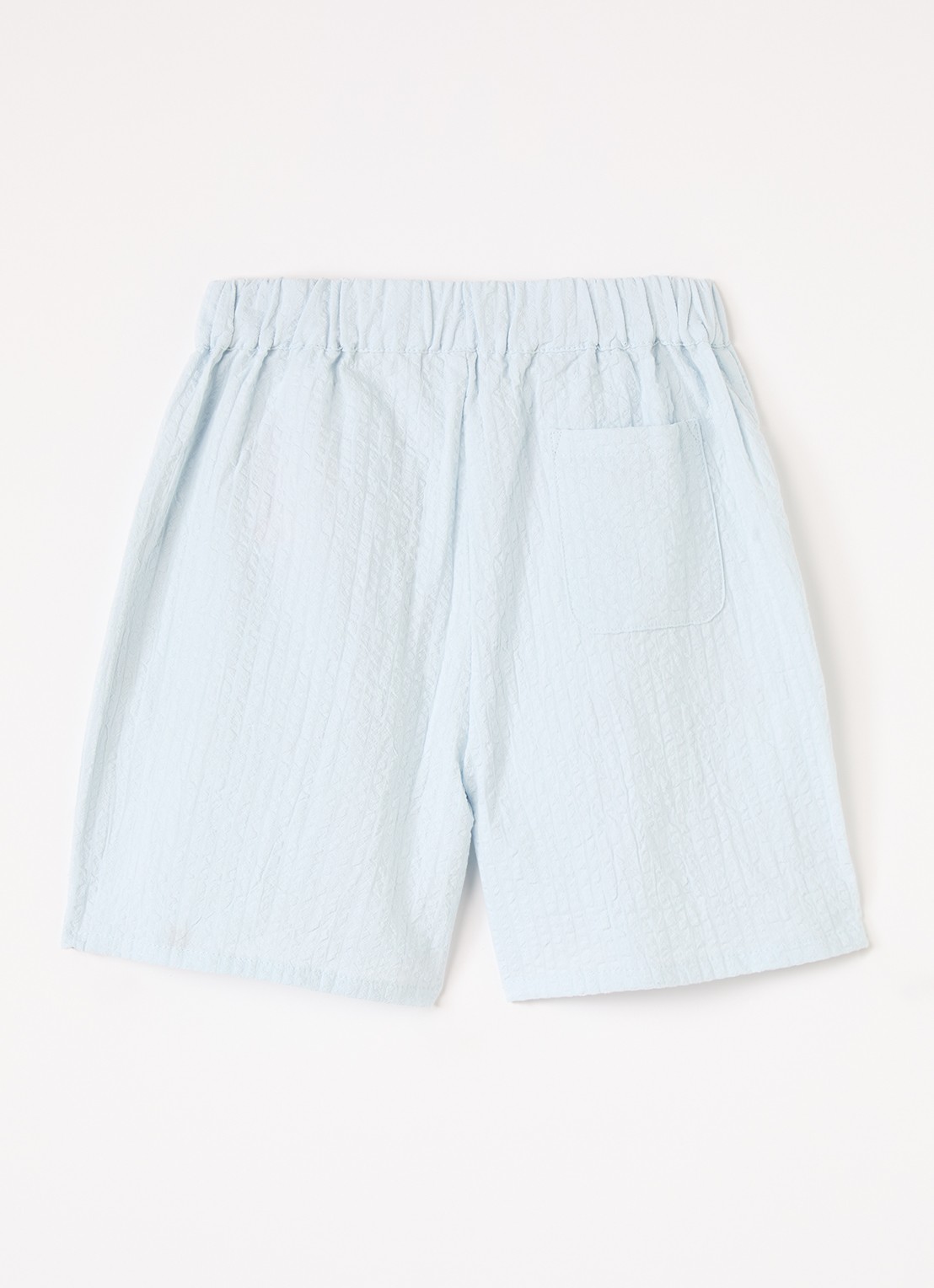 Lil 'Atelier NMMHoman Mak straight fit korte broek - voorkant 3 lichtblauw