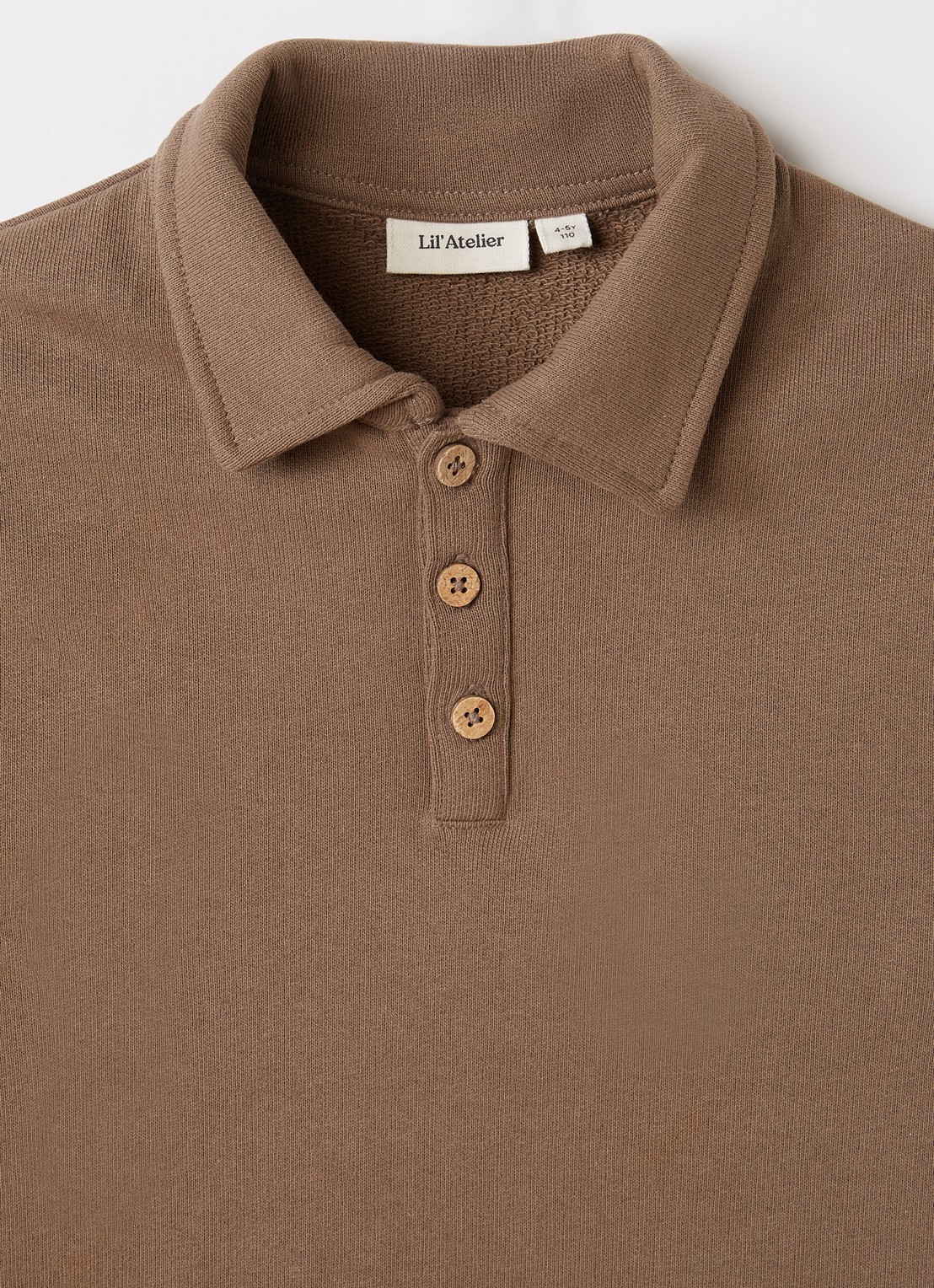 Lil 'Atelier NMMJobo Lio sweater met polokraag - detail 3 grijs