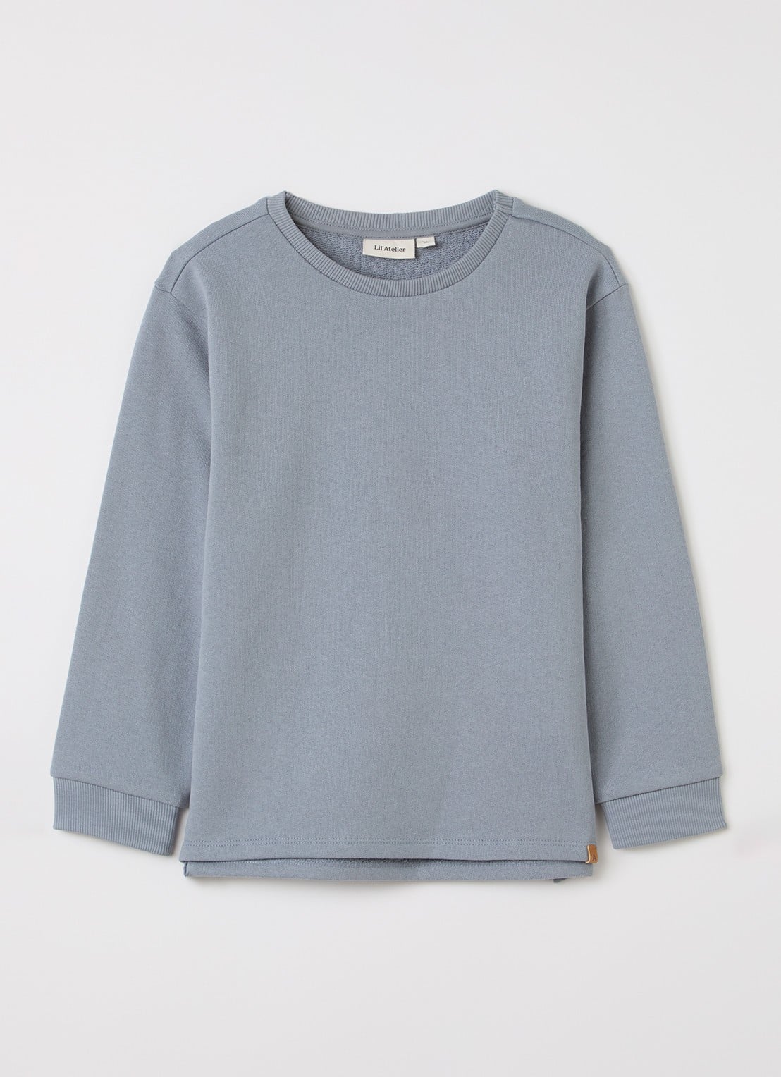 Lil 'Atelier NMMJobo sweater met ronde hals - voorkant grijs