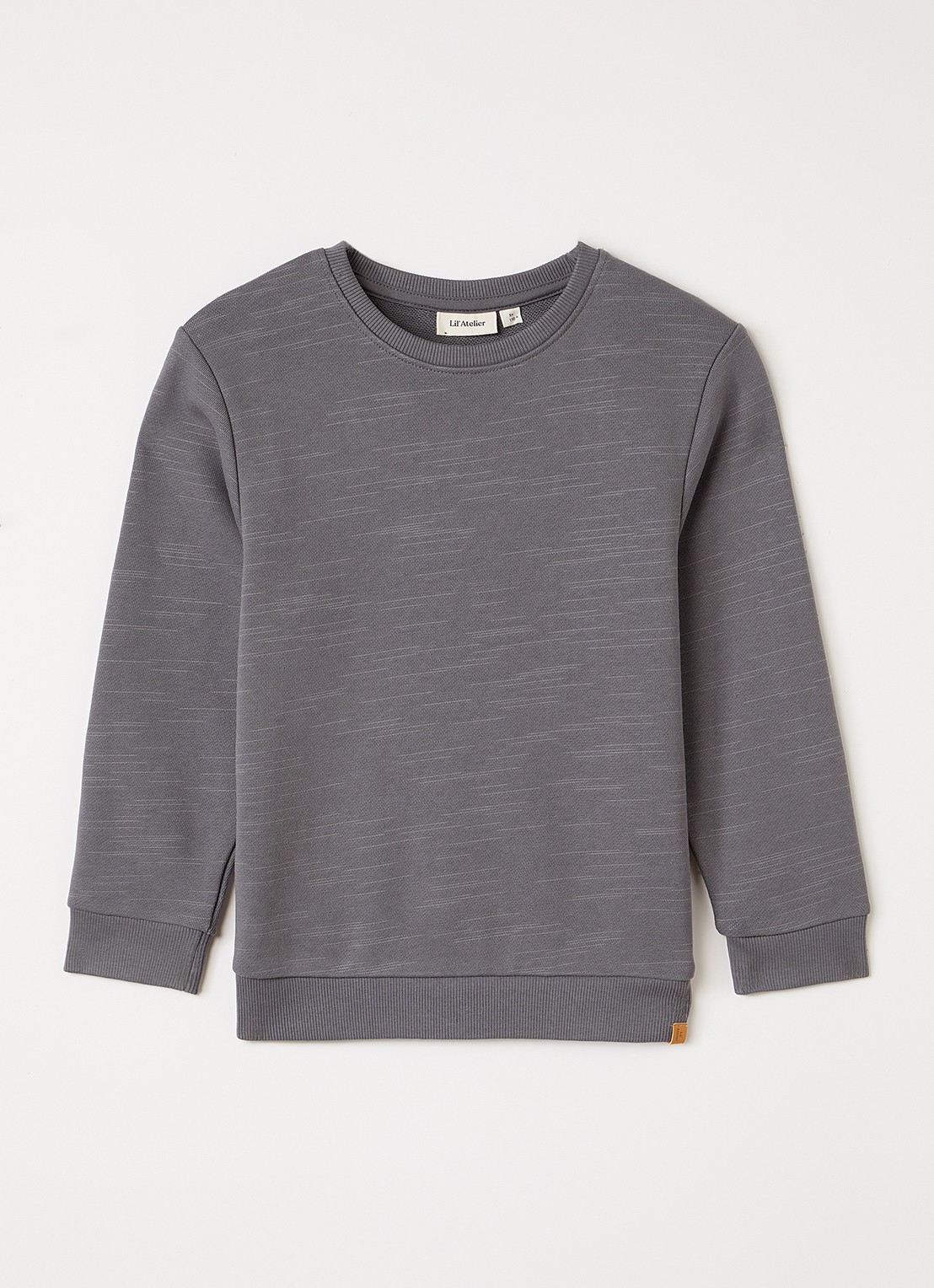 Lil 'Atelier NMMKavens sweater  - voorkant 2 donkergrijs