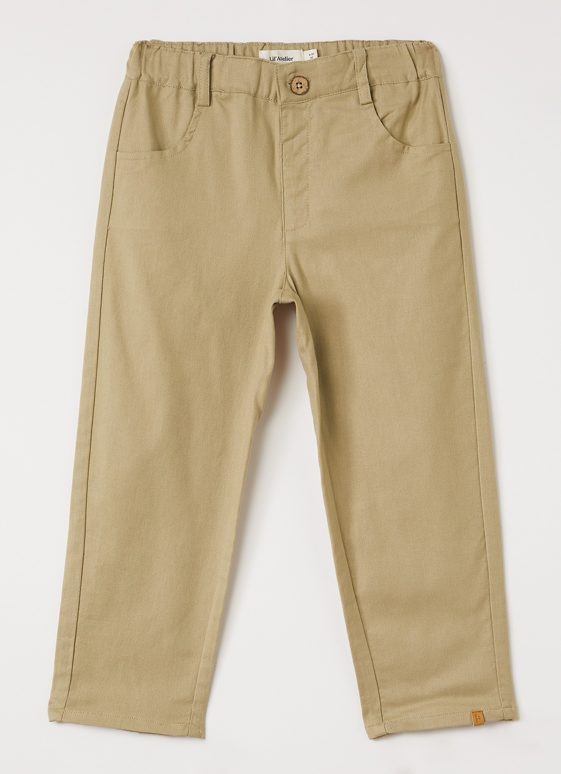 Lil 'Atelier NMMKoa straight fit chino - voorkant 2 khaki