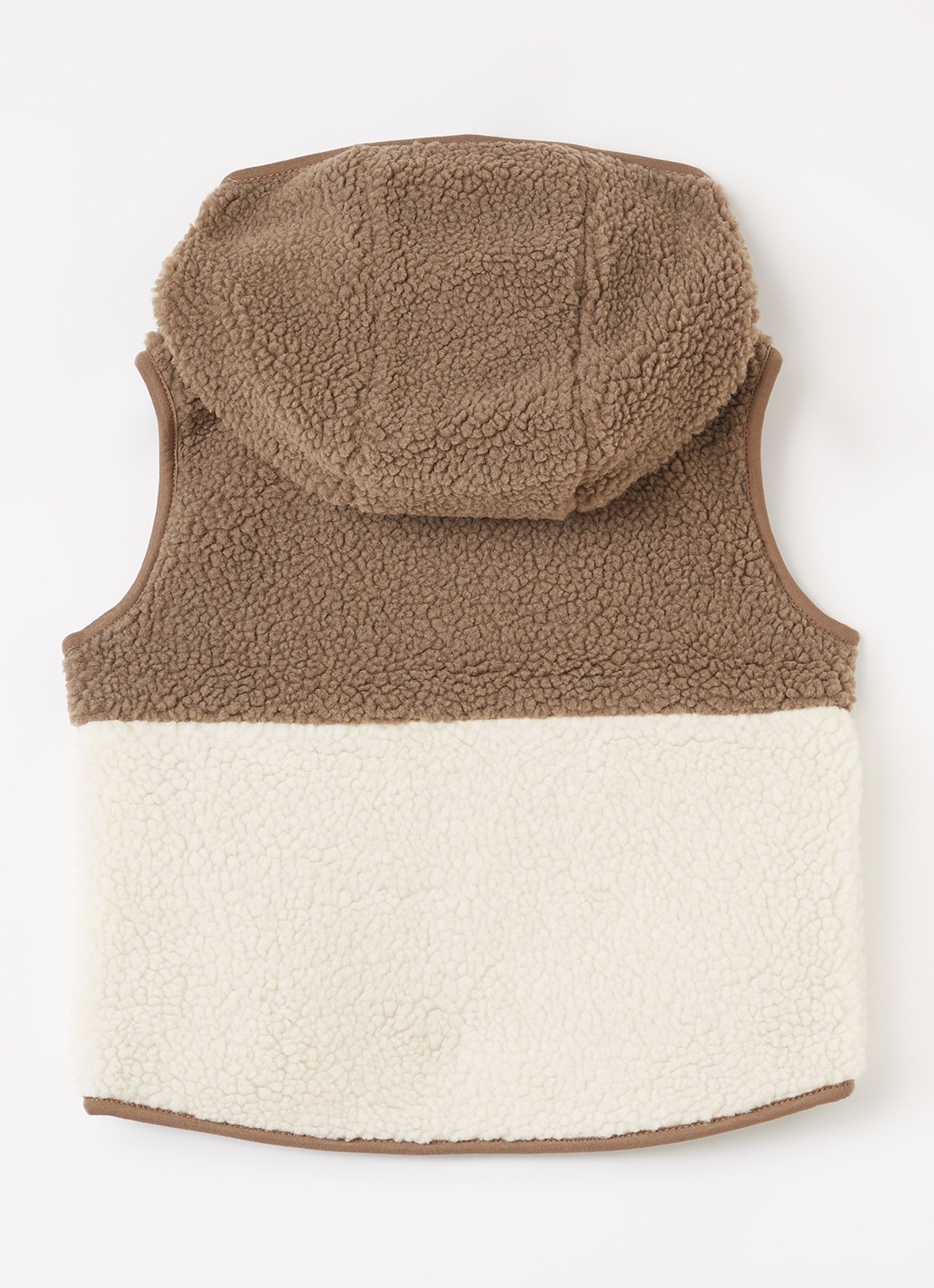 Lil 'Atelier NMMLajo bodywarmer van teddy - achterkant 3 zand