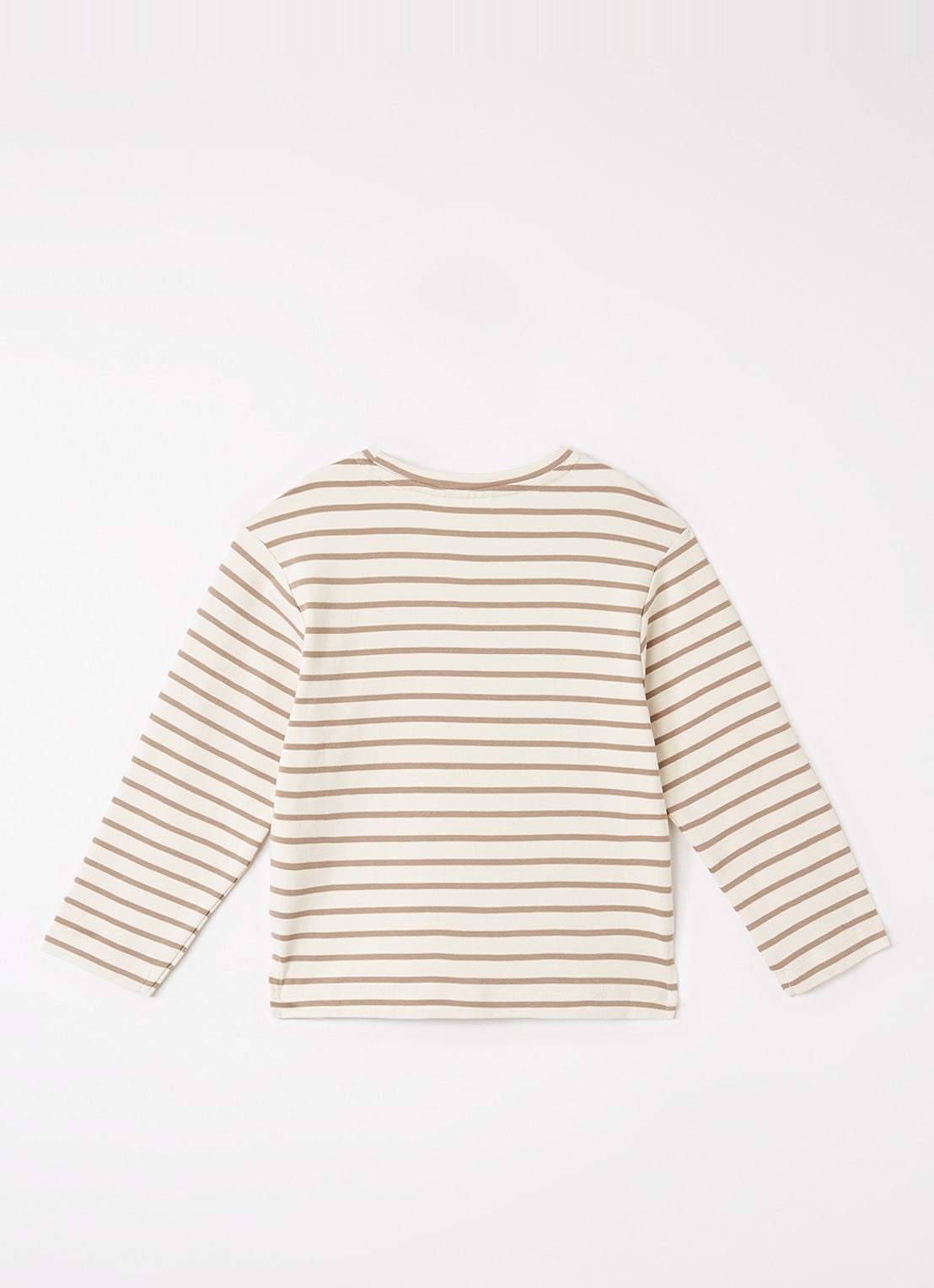 Lil 'Atelier NMMLimia longsleeve met streepprint - voorkant 3 beige