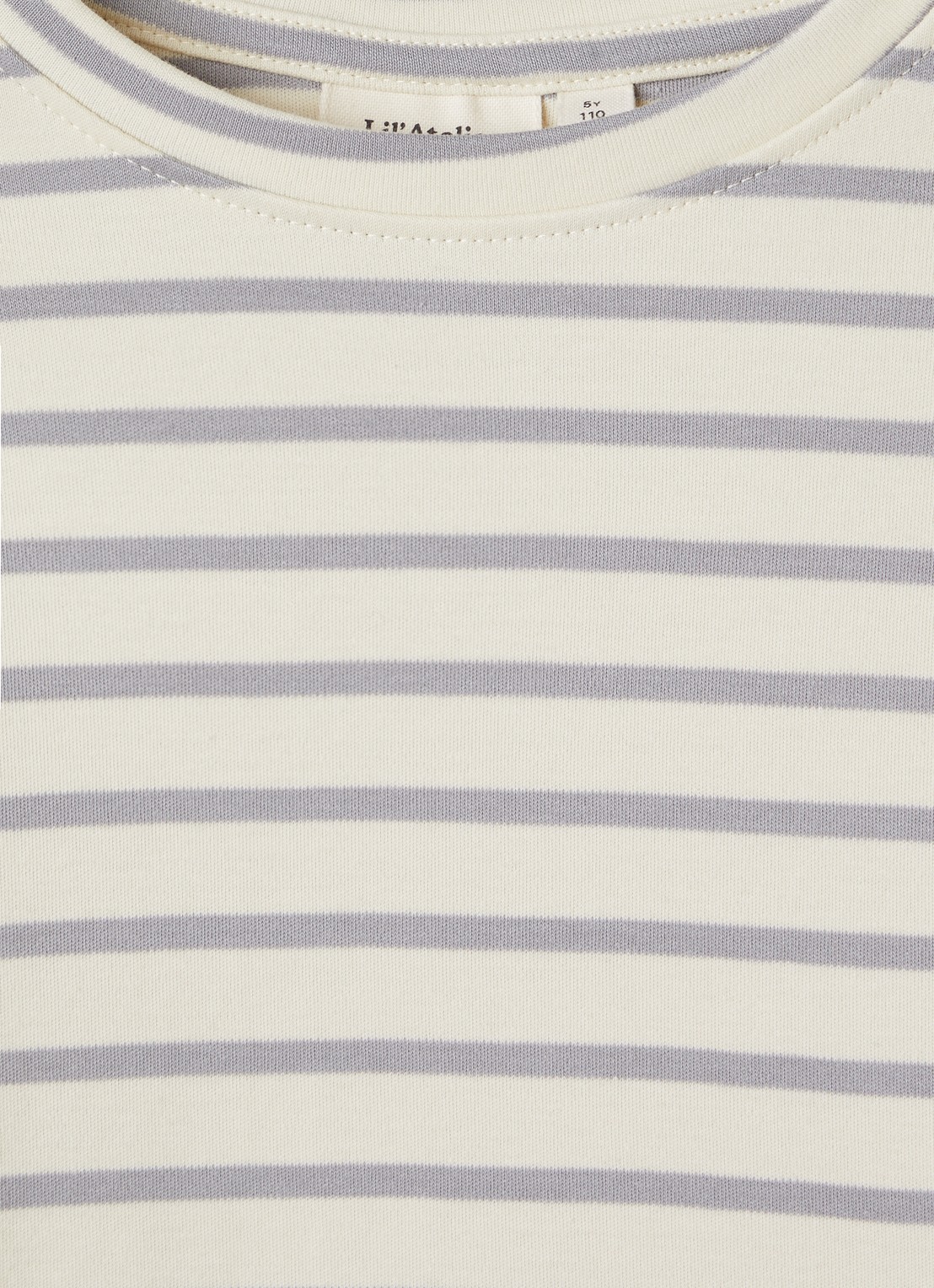 Lil 'Atelier NMMLimia longsleeve met streepprint - detail creme